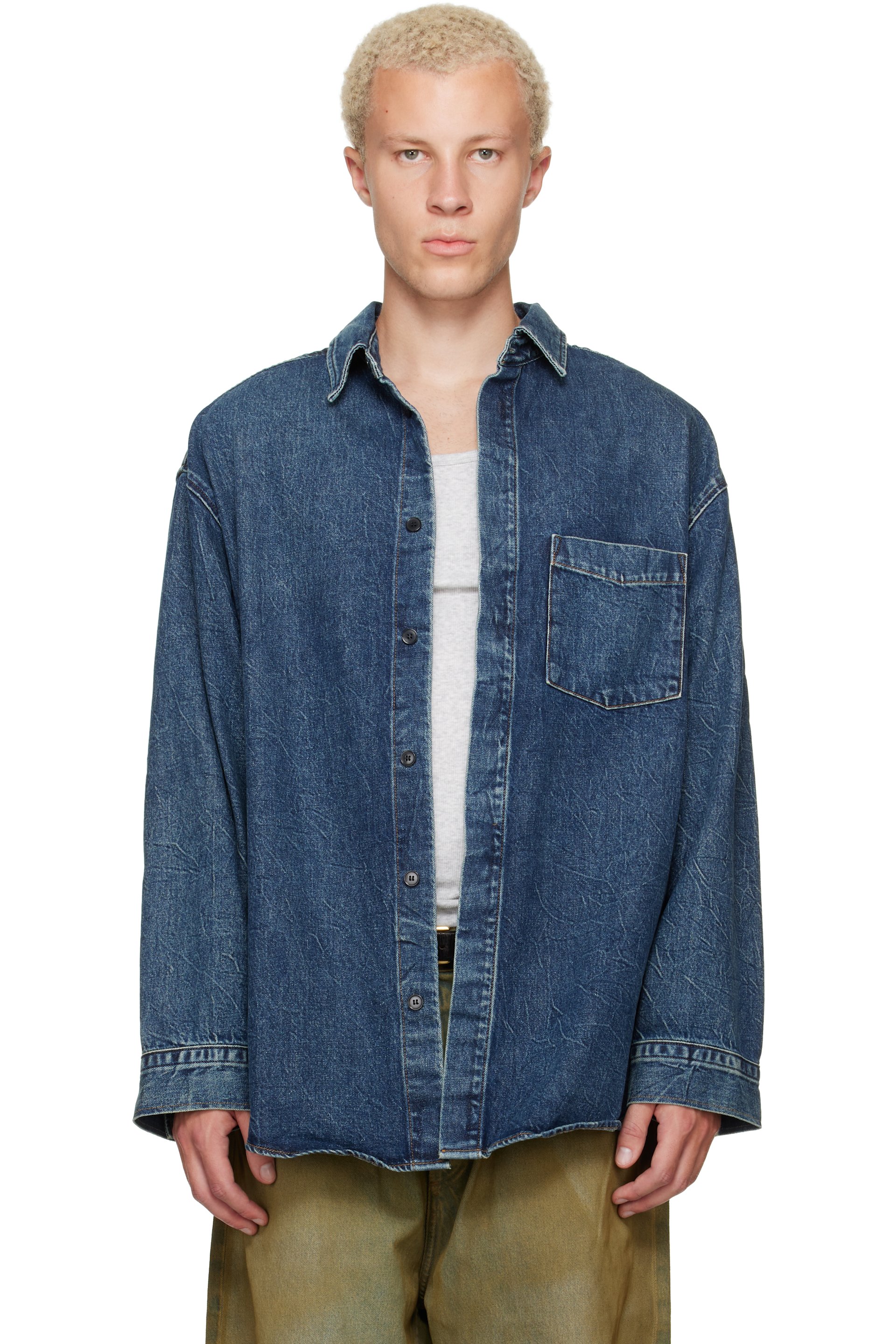 AGOLDE - Navy Boyle Denim Shirt