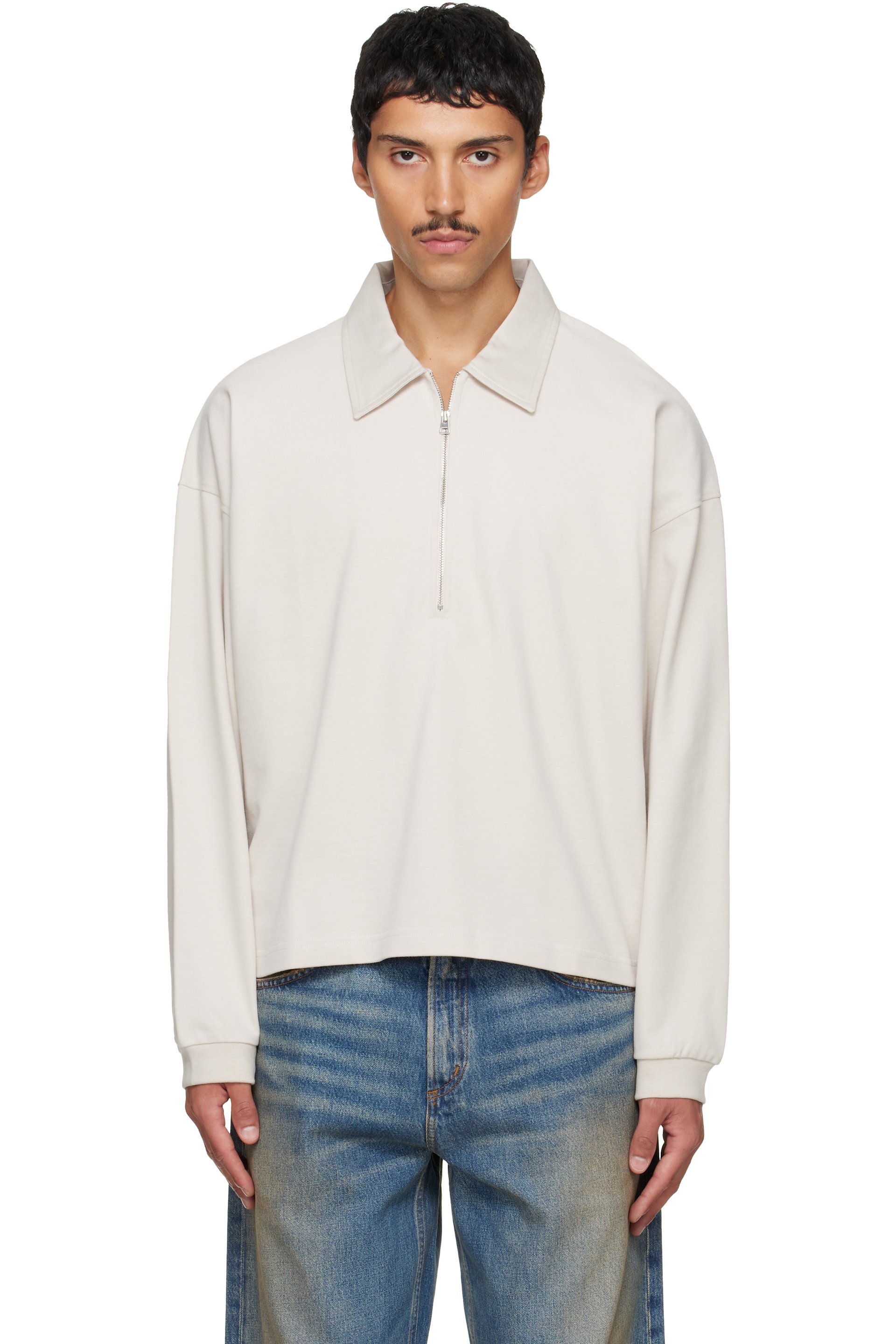 AGOLDE - Beige Darius Polo
