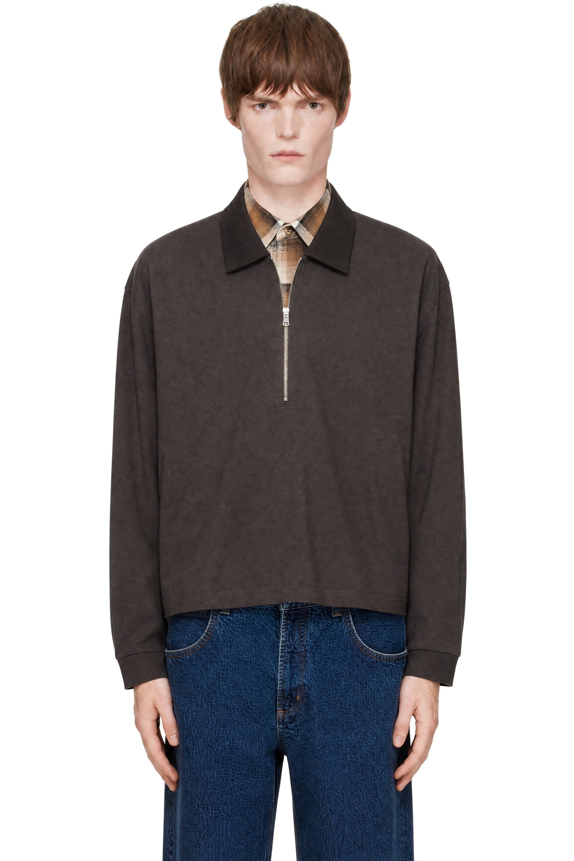 AGOLDE - Brown Darius Polo