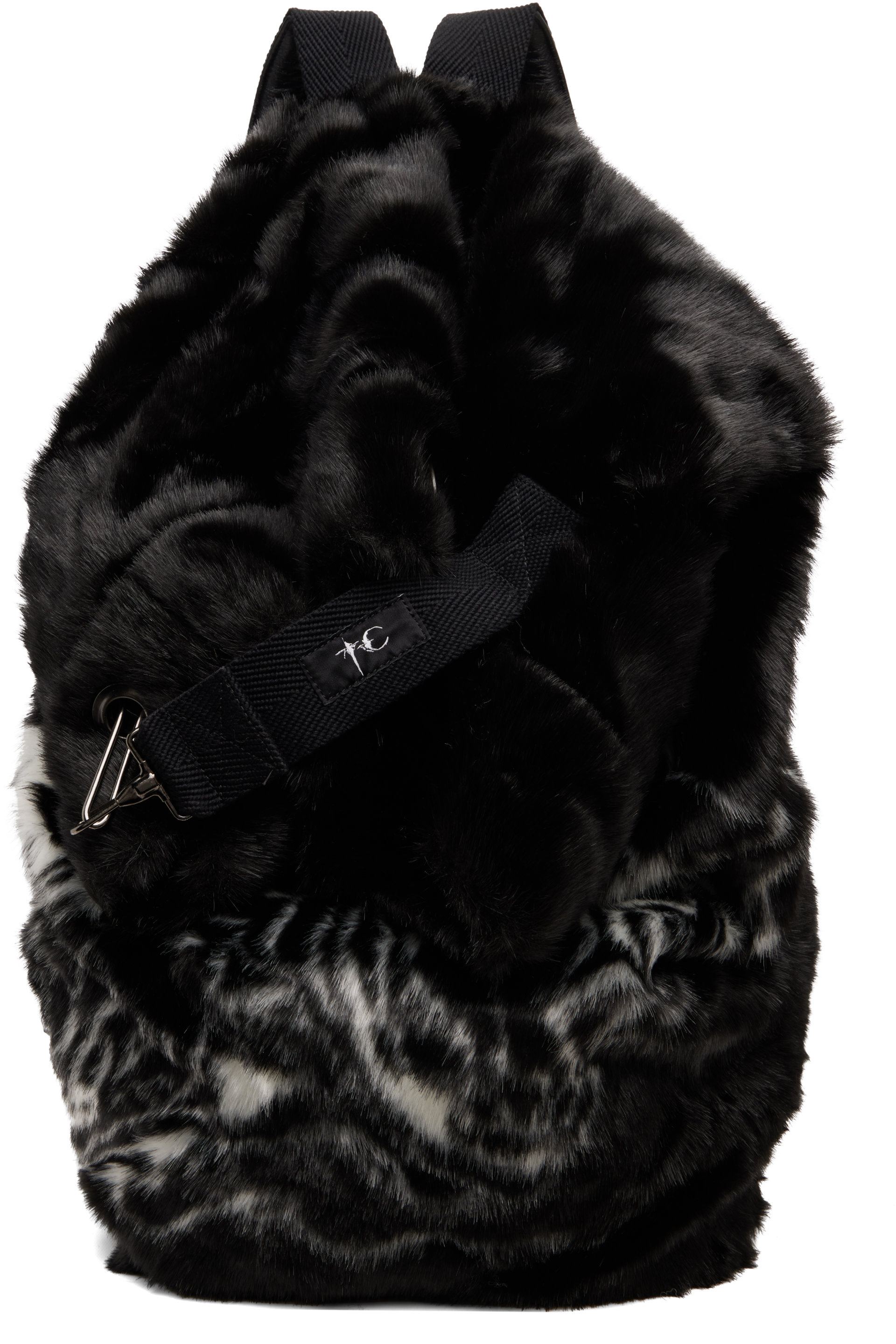 Thug Club - Sac à dos noir en fourrure synthétique à image