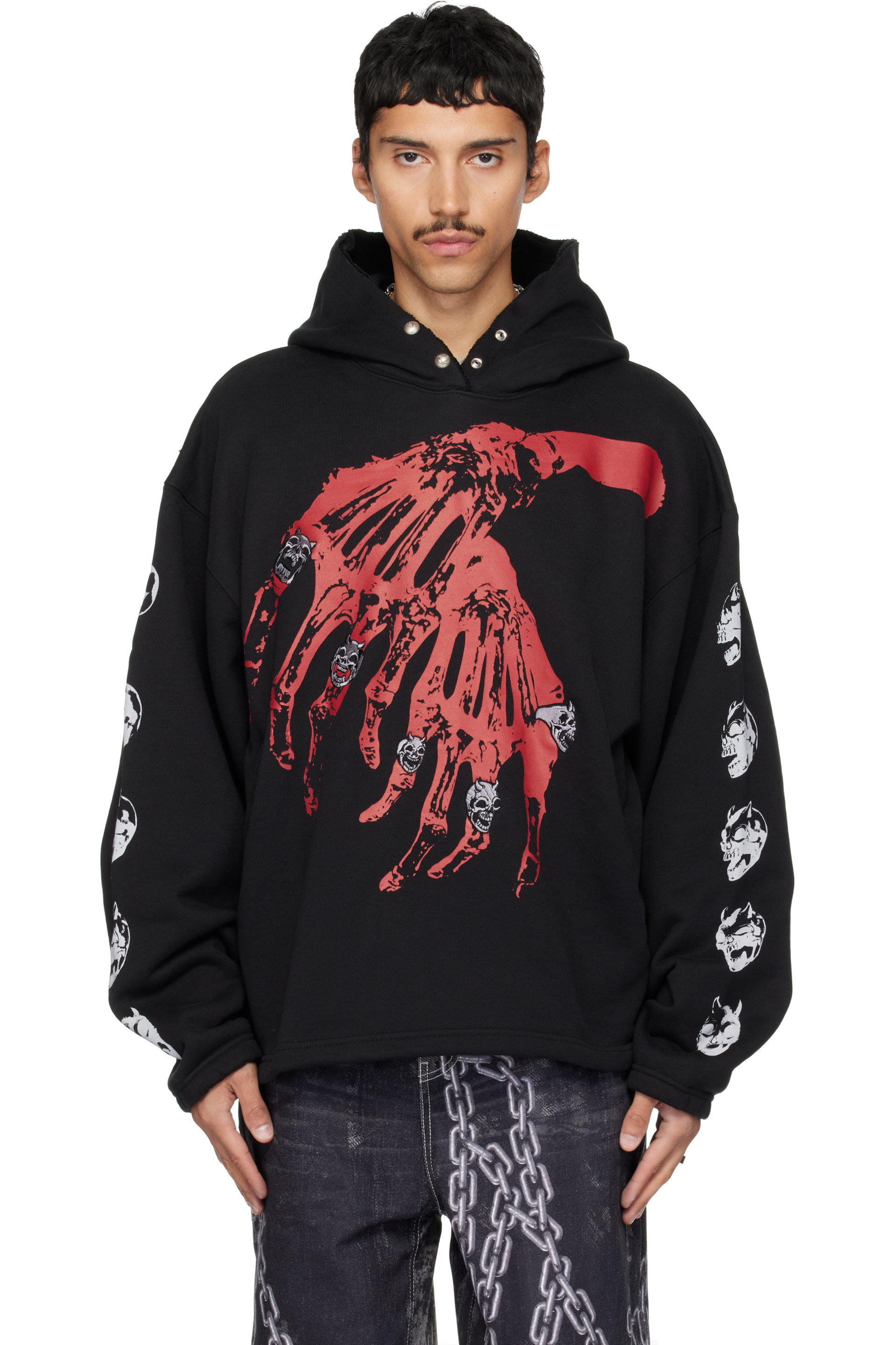 Thug Club - Pull à capuche noir à logo