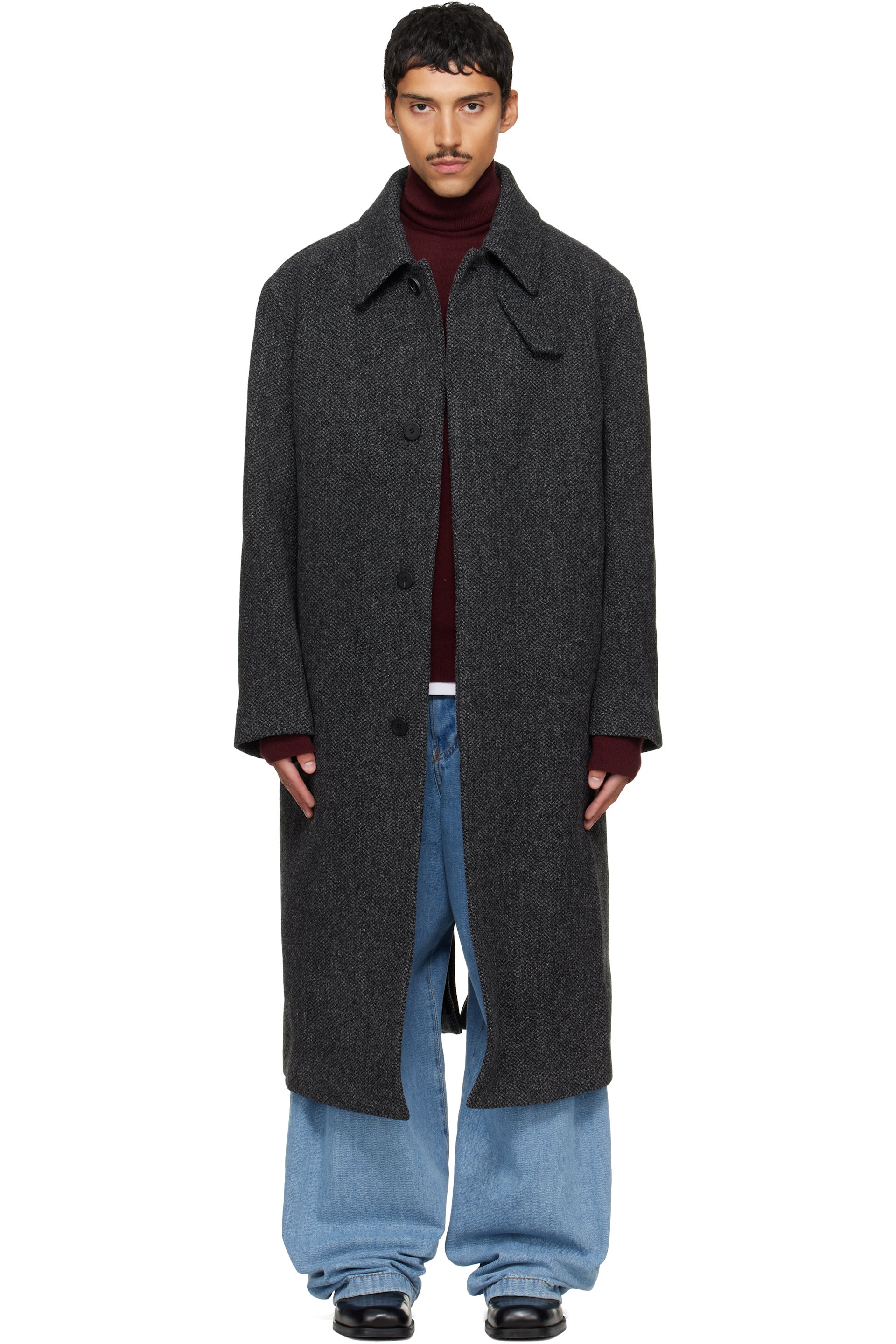 Solid Homme - Gray Tweed Coat