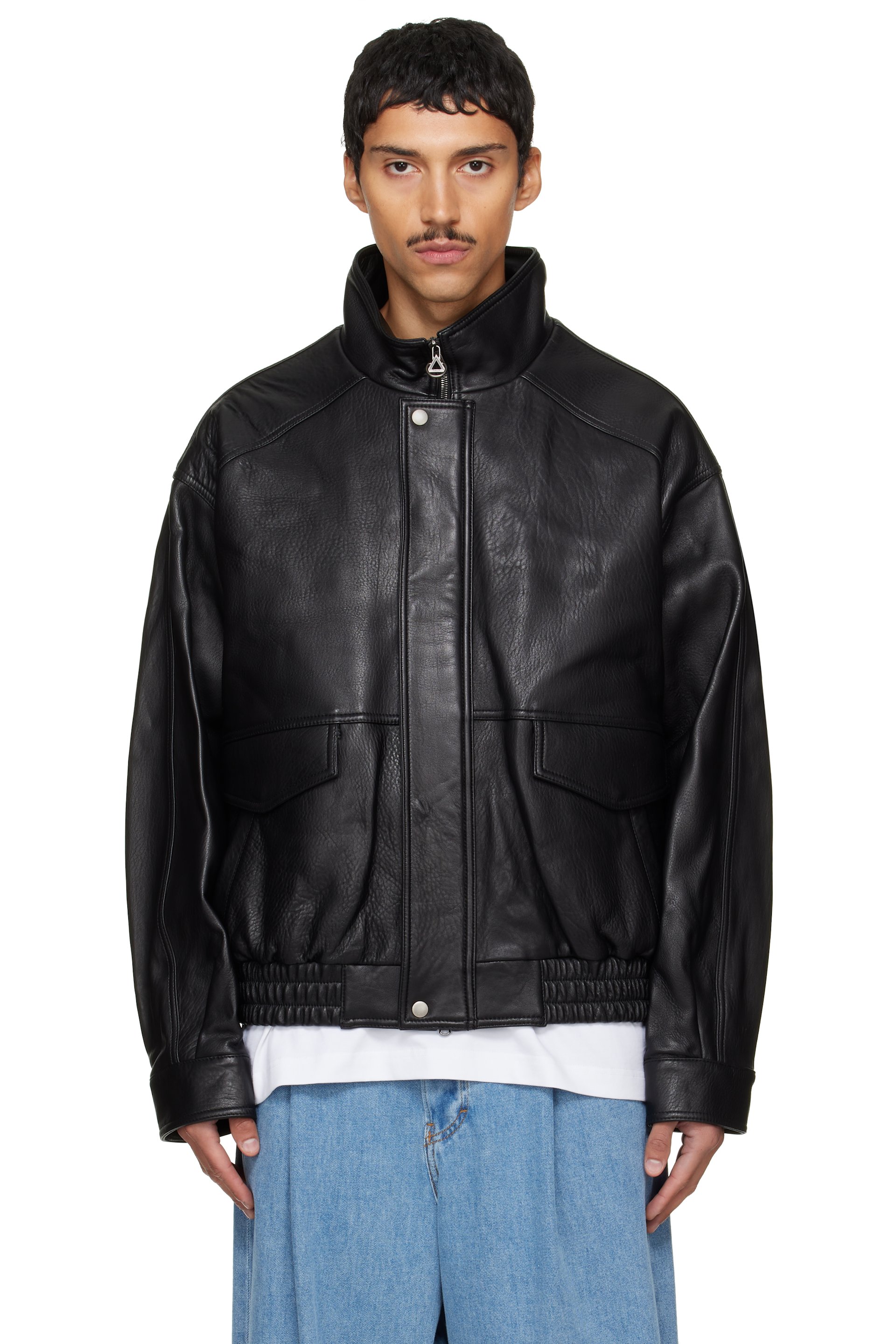 Solid Homme - Black Grained Lambskin Jacket