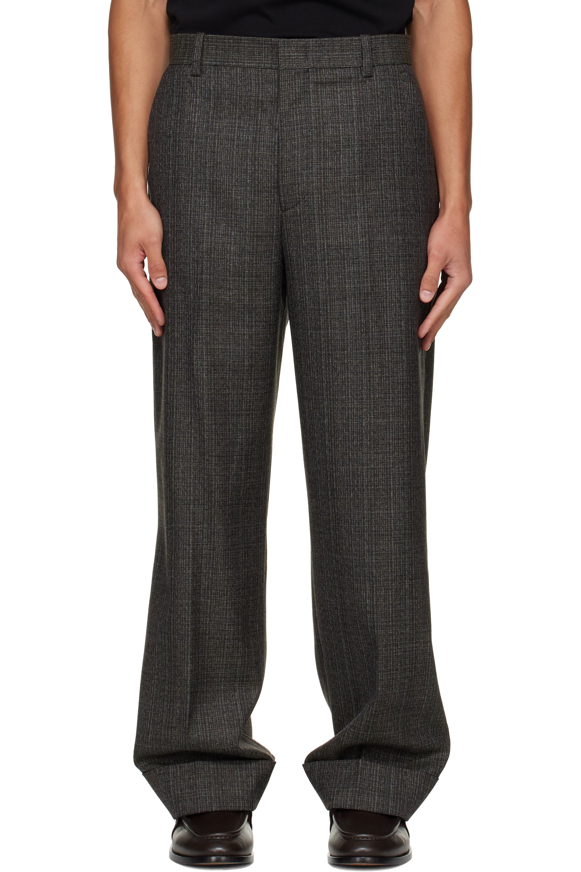 Solid Homme - Brown Tweed Trousers