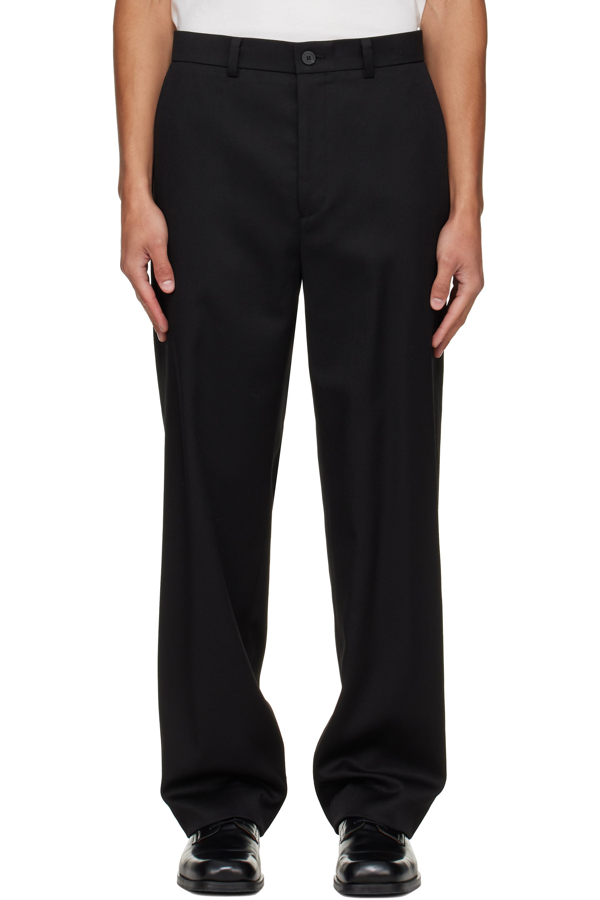 Solid Homme - Black Twill Trousers