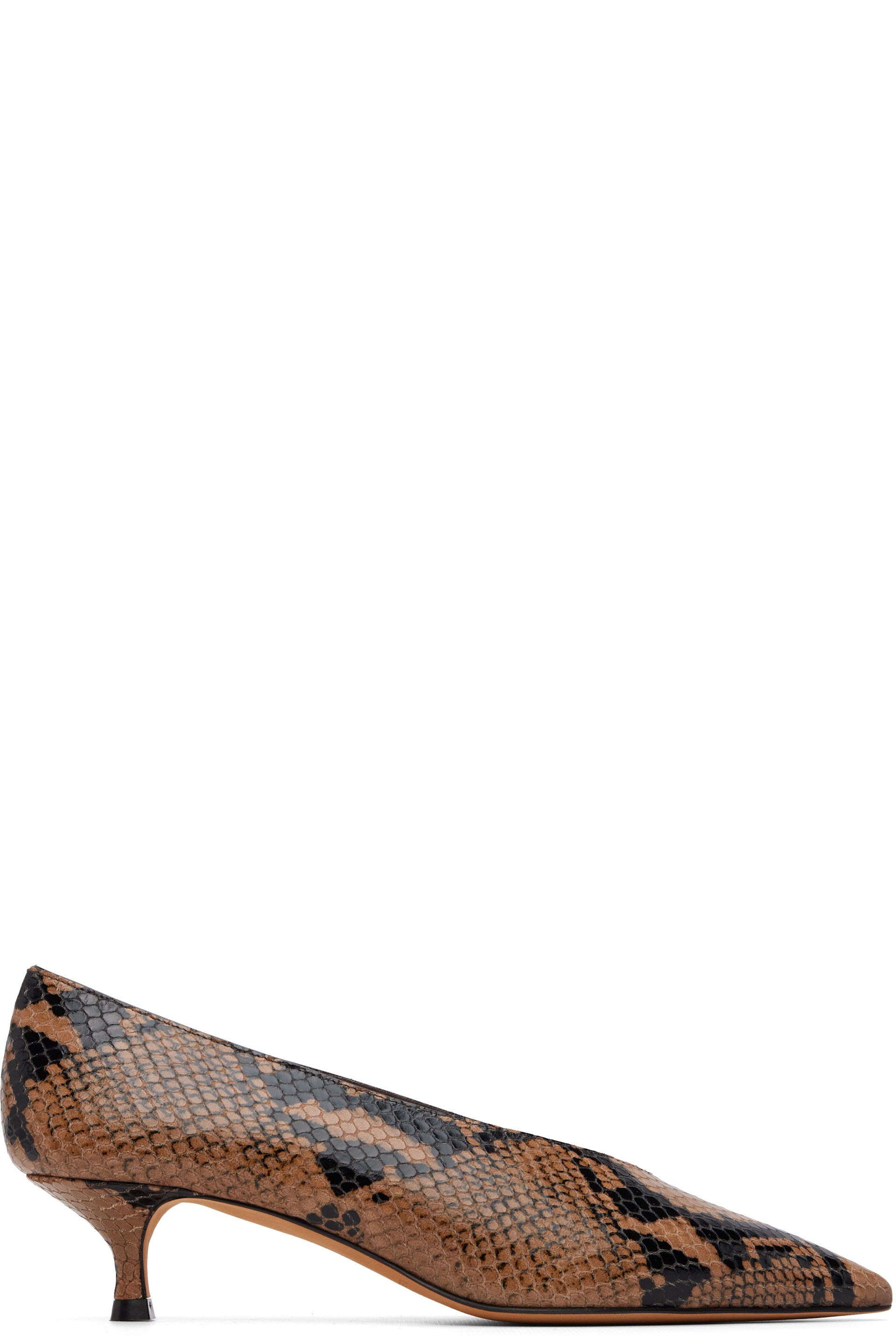 Le Monde Beryl - Brown & Black Babouche Kitten Heels