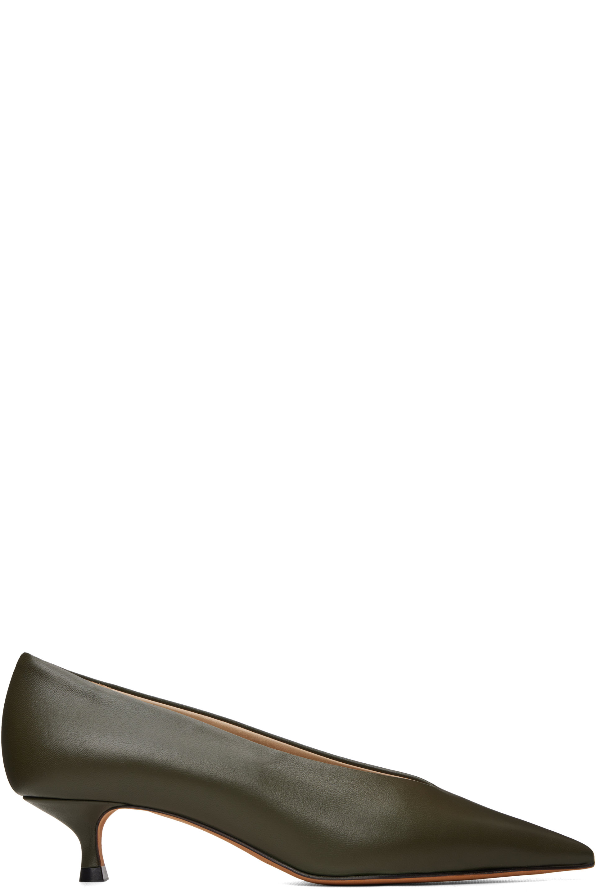 Le Monde Beryl - Khaki Babouche Kitten Heels