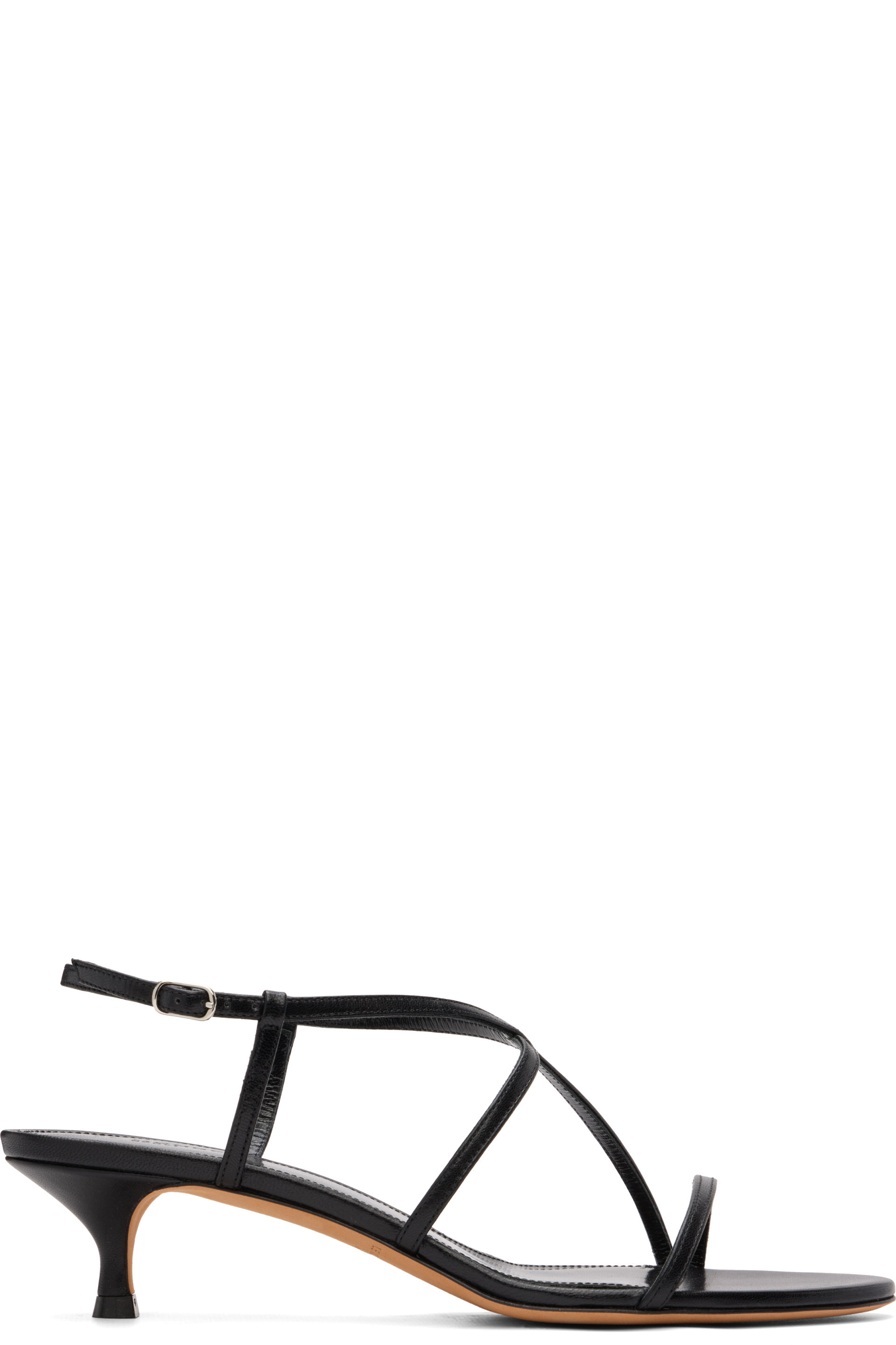Le Monde Beryl - Black Rio Kitten Heeled Sandals