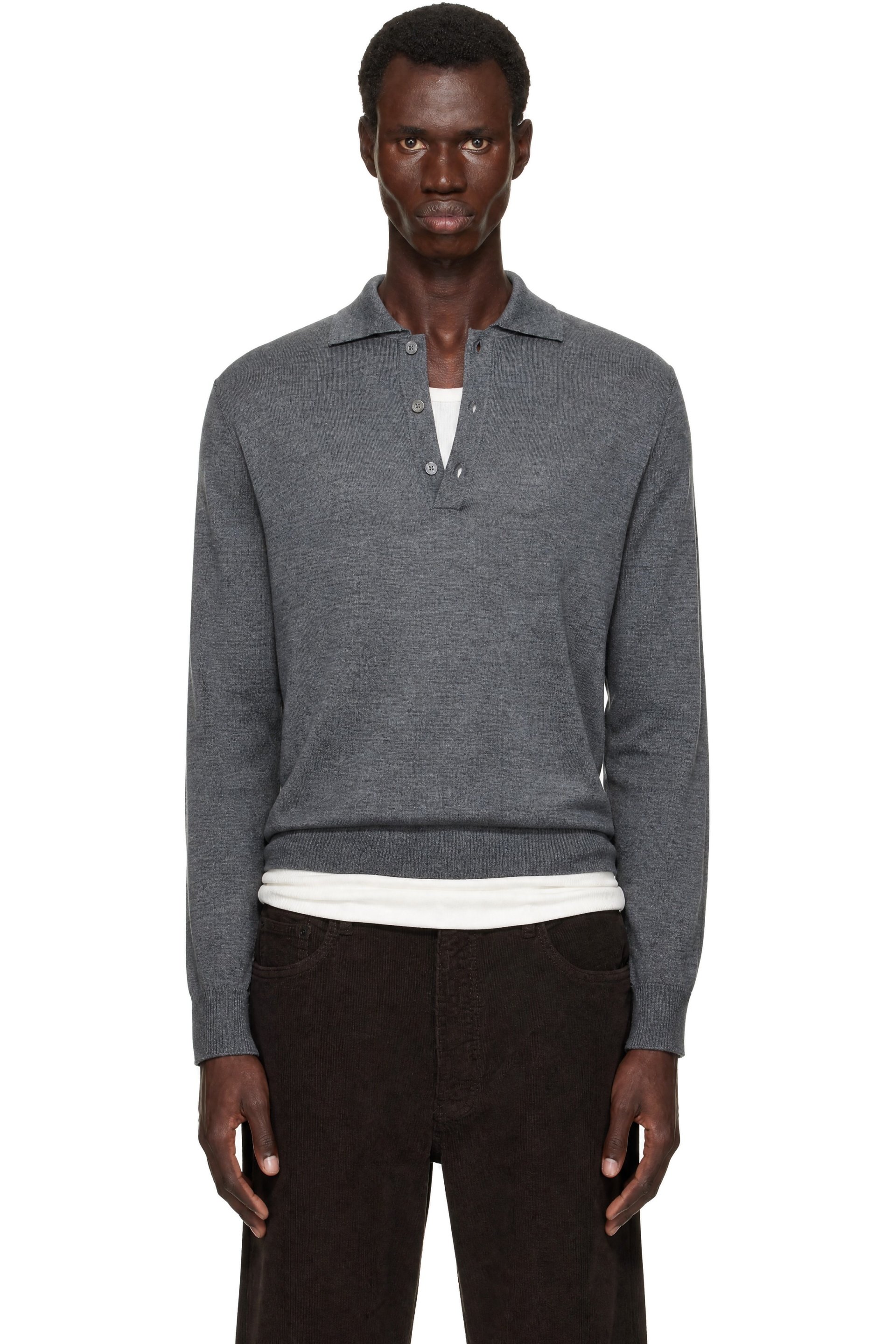 ANOTHER ASPECT - 灰色 Another 2.0 Polo 衫