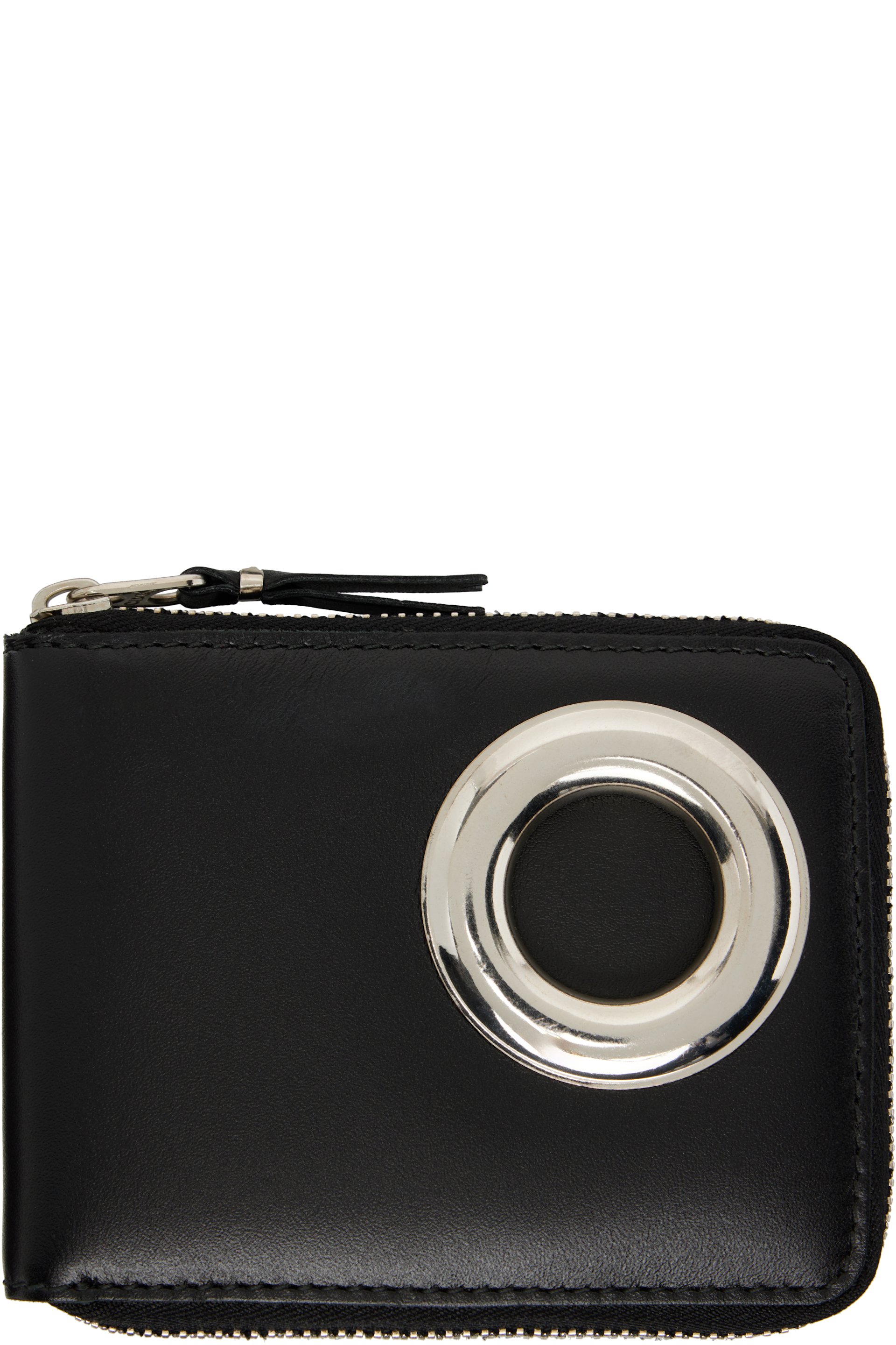 COMME des GARÇONS WALLETS - Black Silver Eyelet Wallet