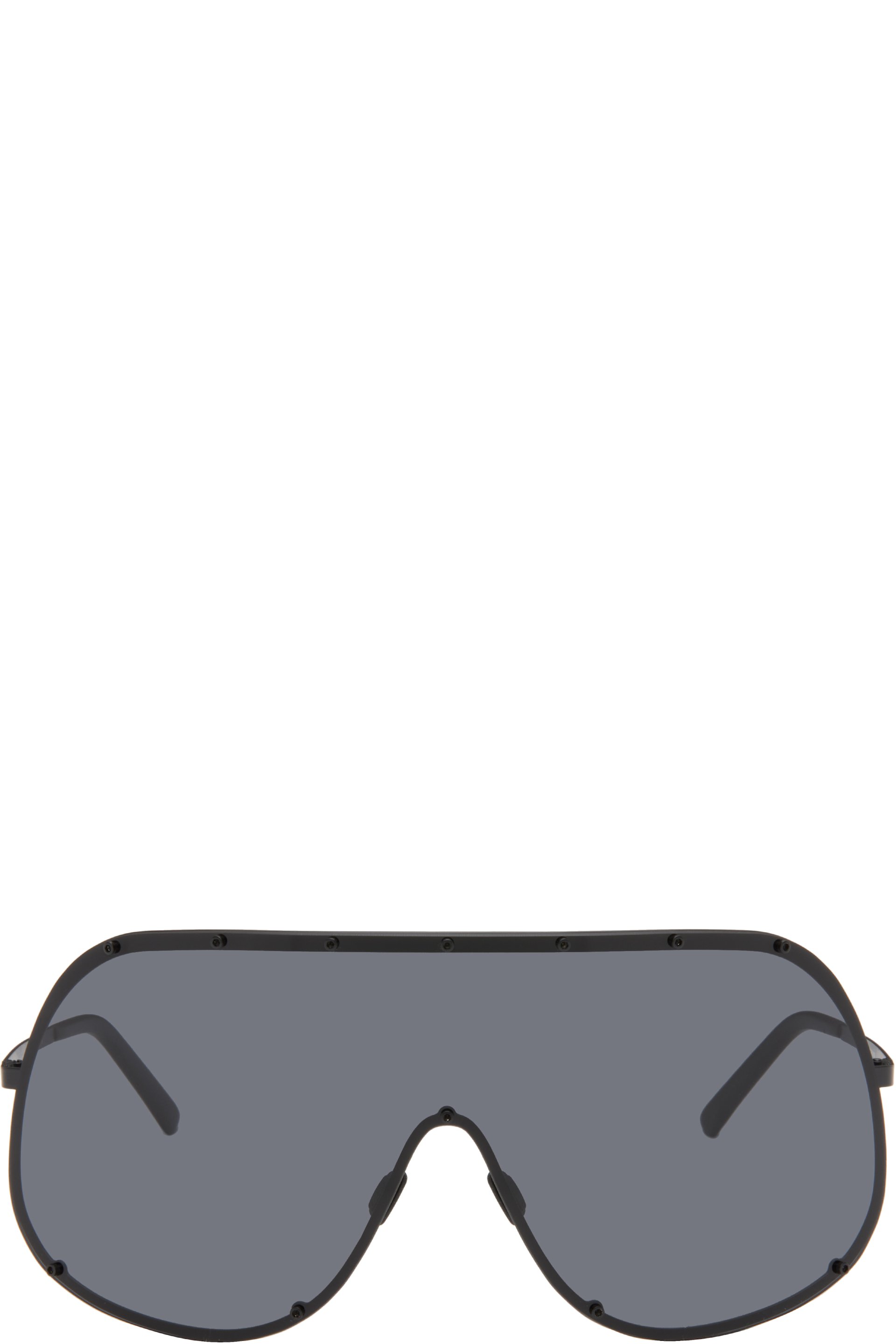 Rick Owens - Black Shield Sunglasses