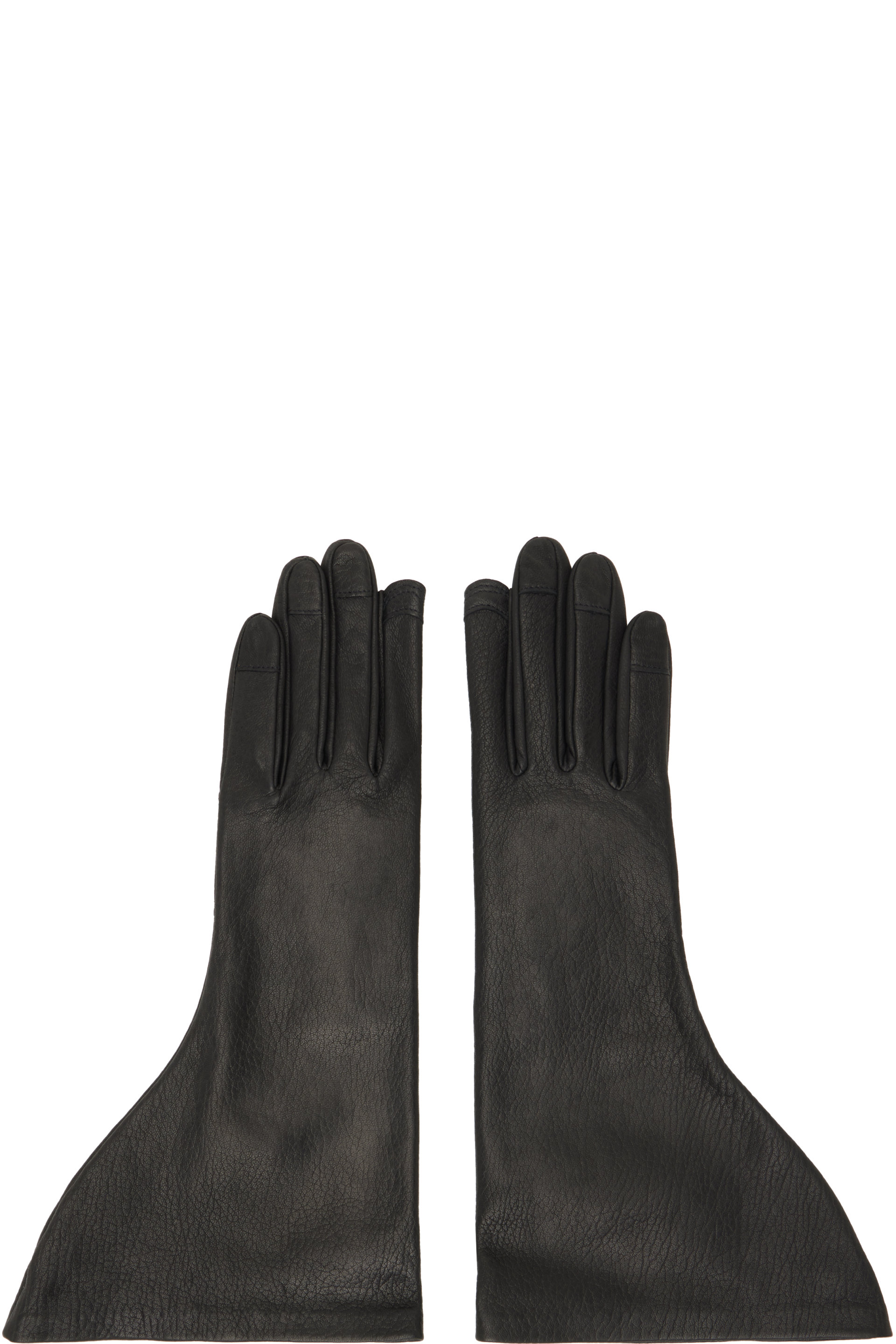Rick Owens - Black Tower Flared Gloves