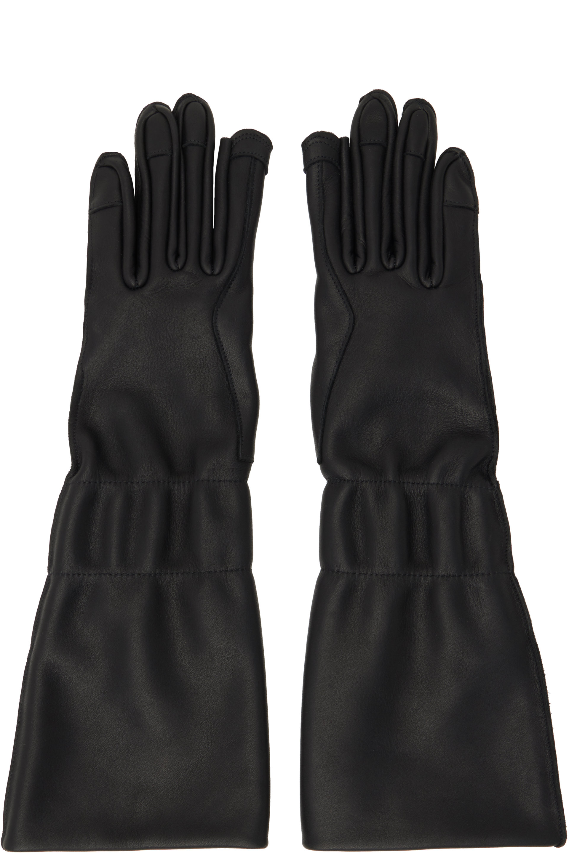 Rick Owens - Black Tower Cuffed Gloves