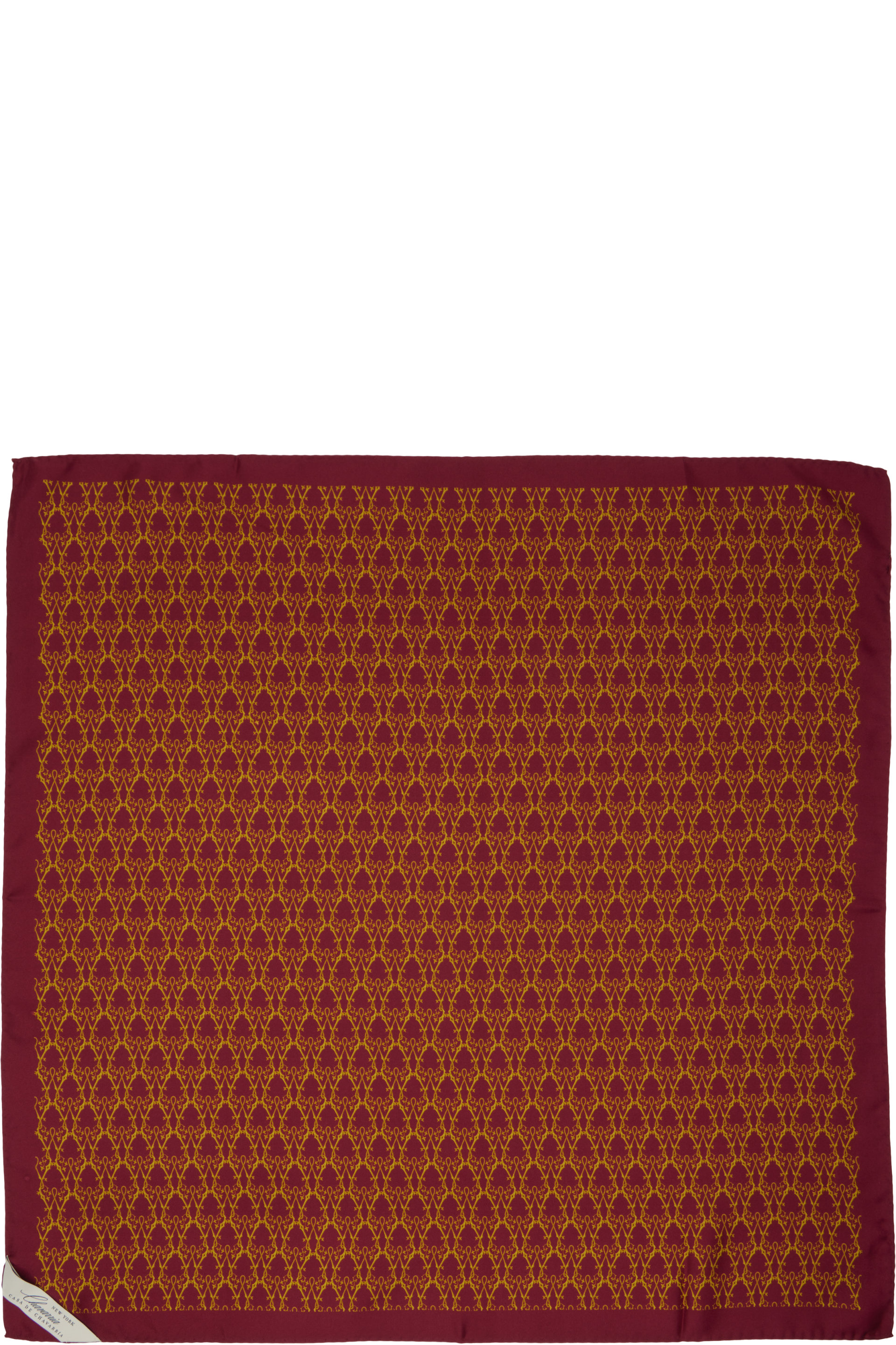 WILLY CHAVARRIA - Burgundy Silk Scarf