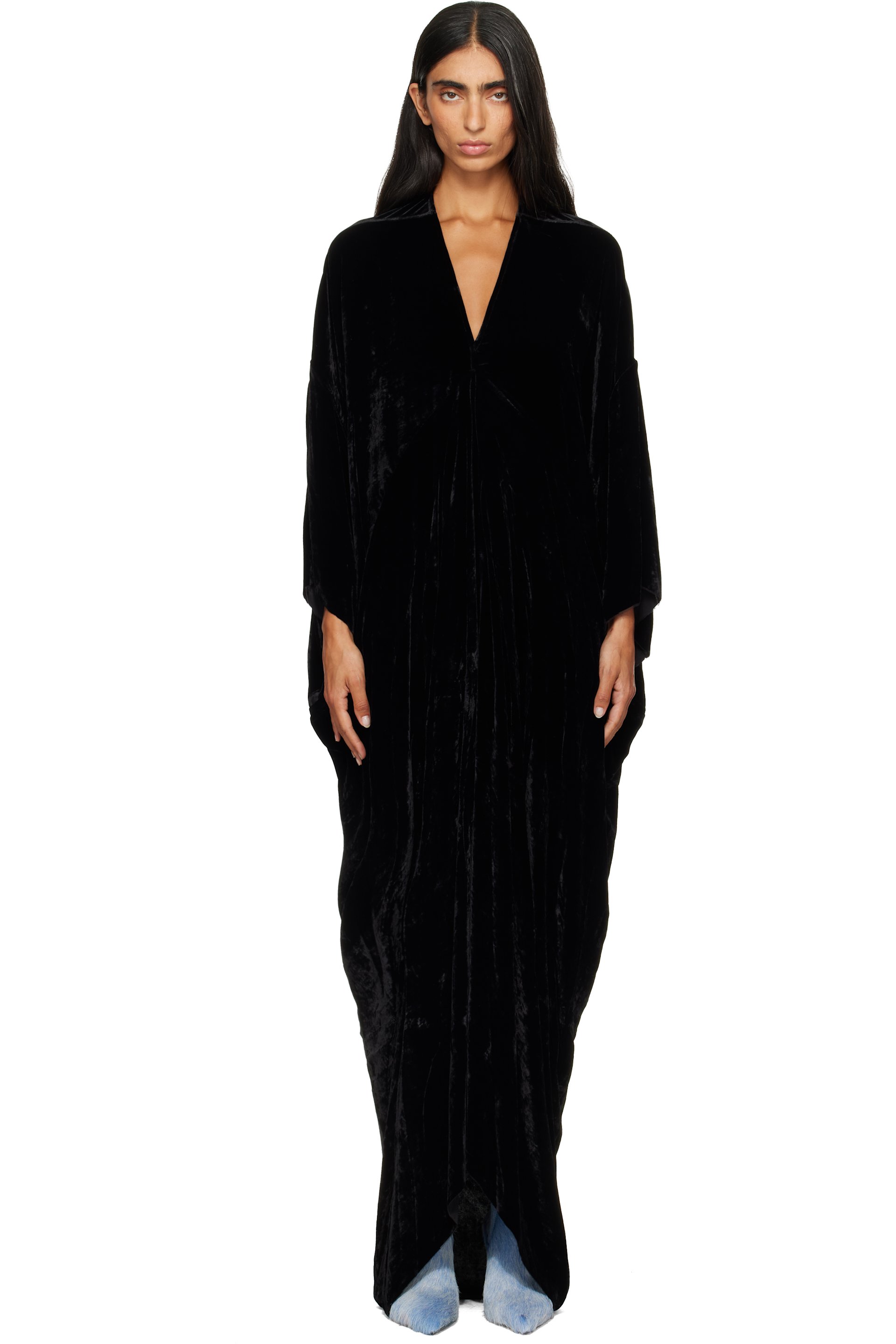 Rick Owens - Black Tower Tommykite Maxi Dress