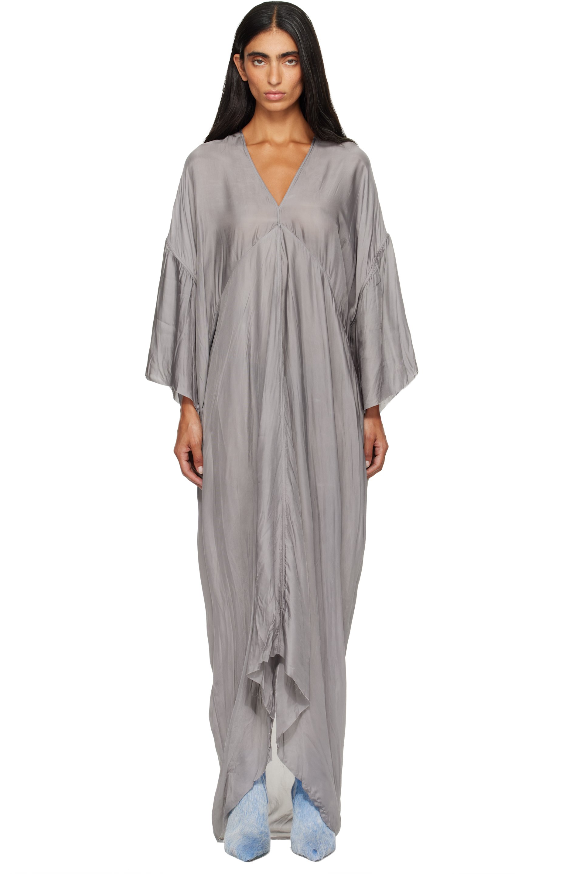 Rick Owens - Gray Tower Tommykite Maxi Dress