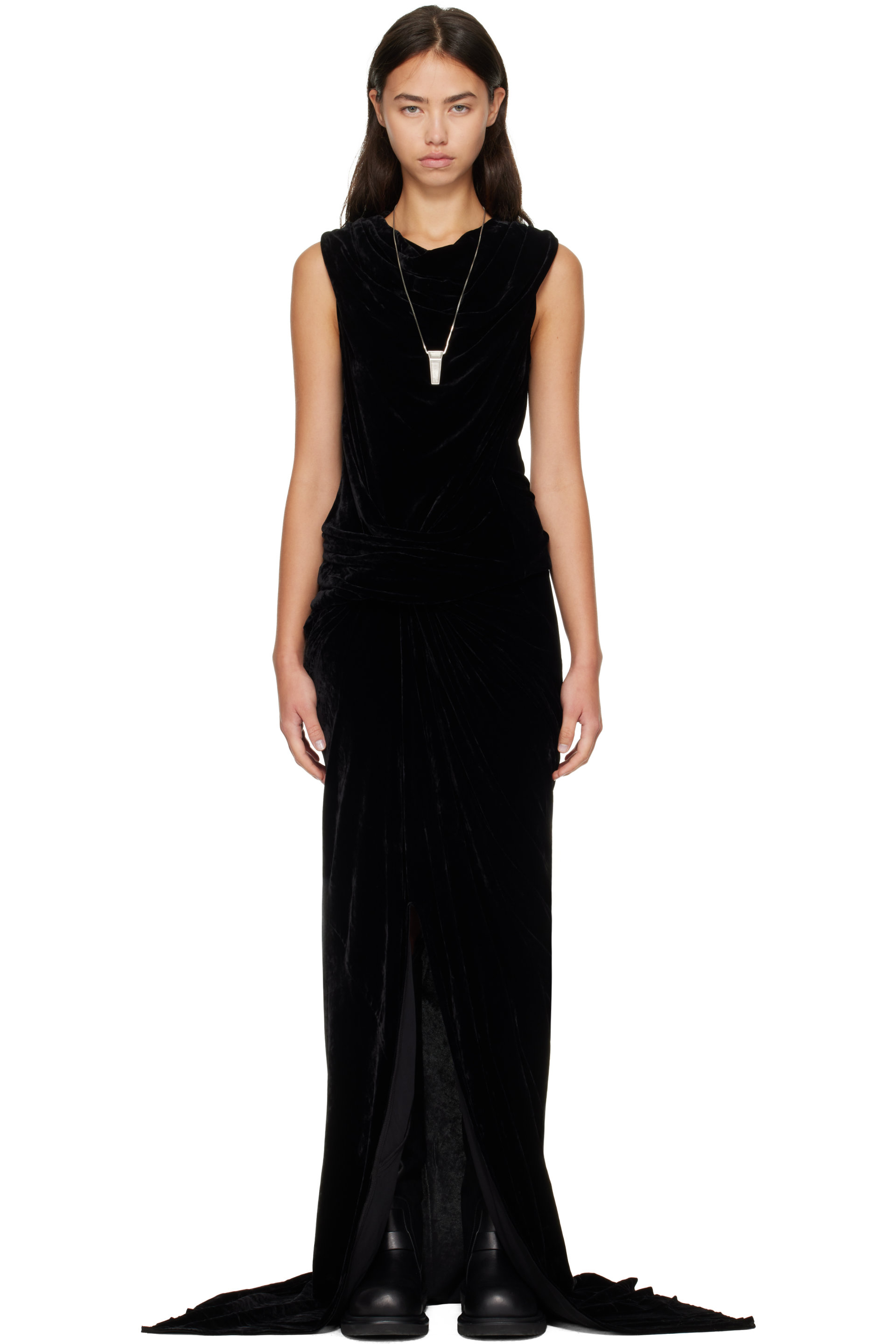 Rick Owens - Black Tower Strutter Maxi Dress