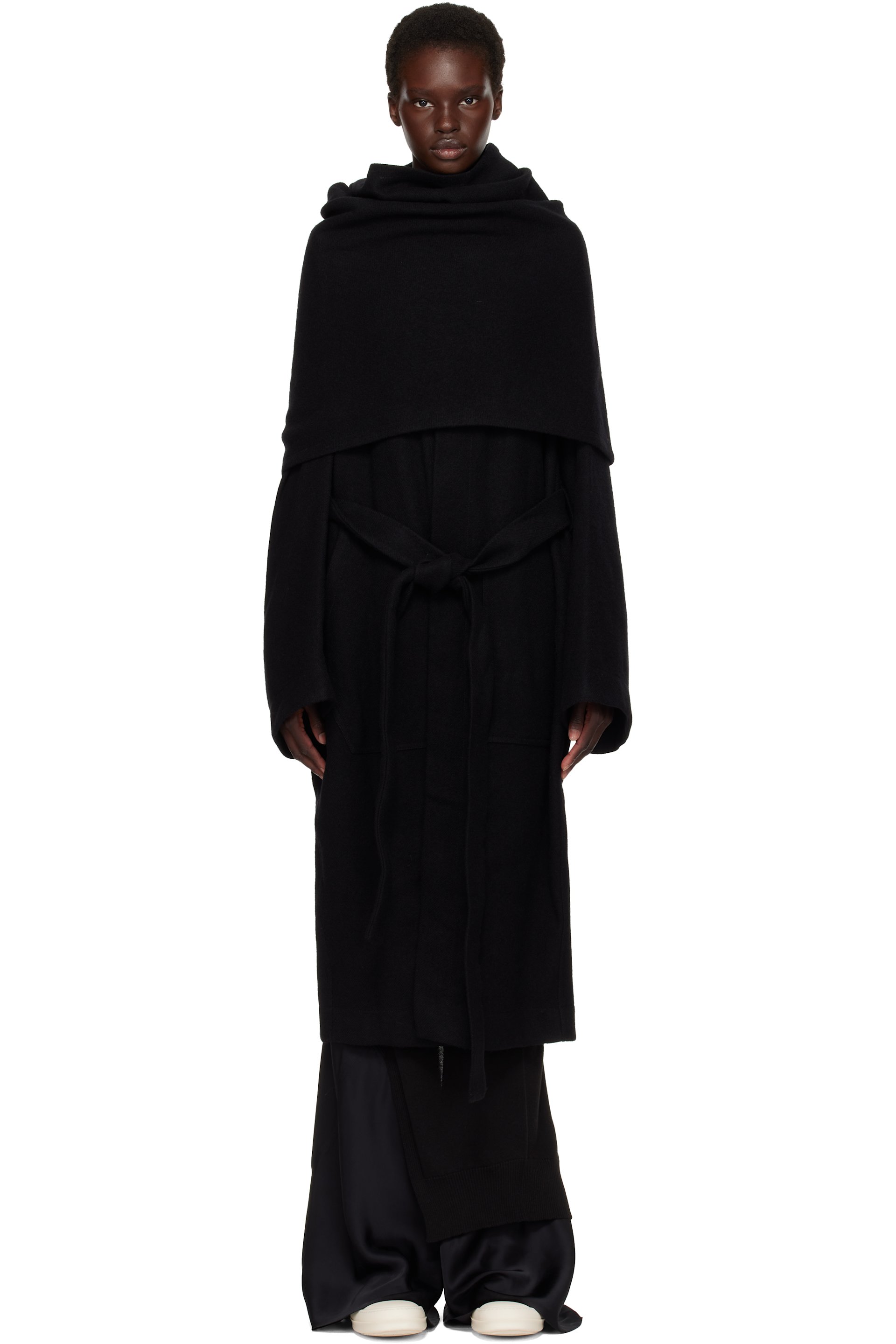 Rick Owens - Black Tower Dagger Robe Coat