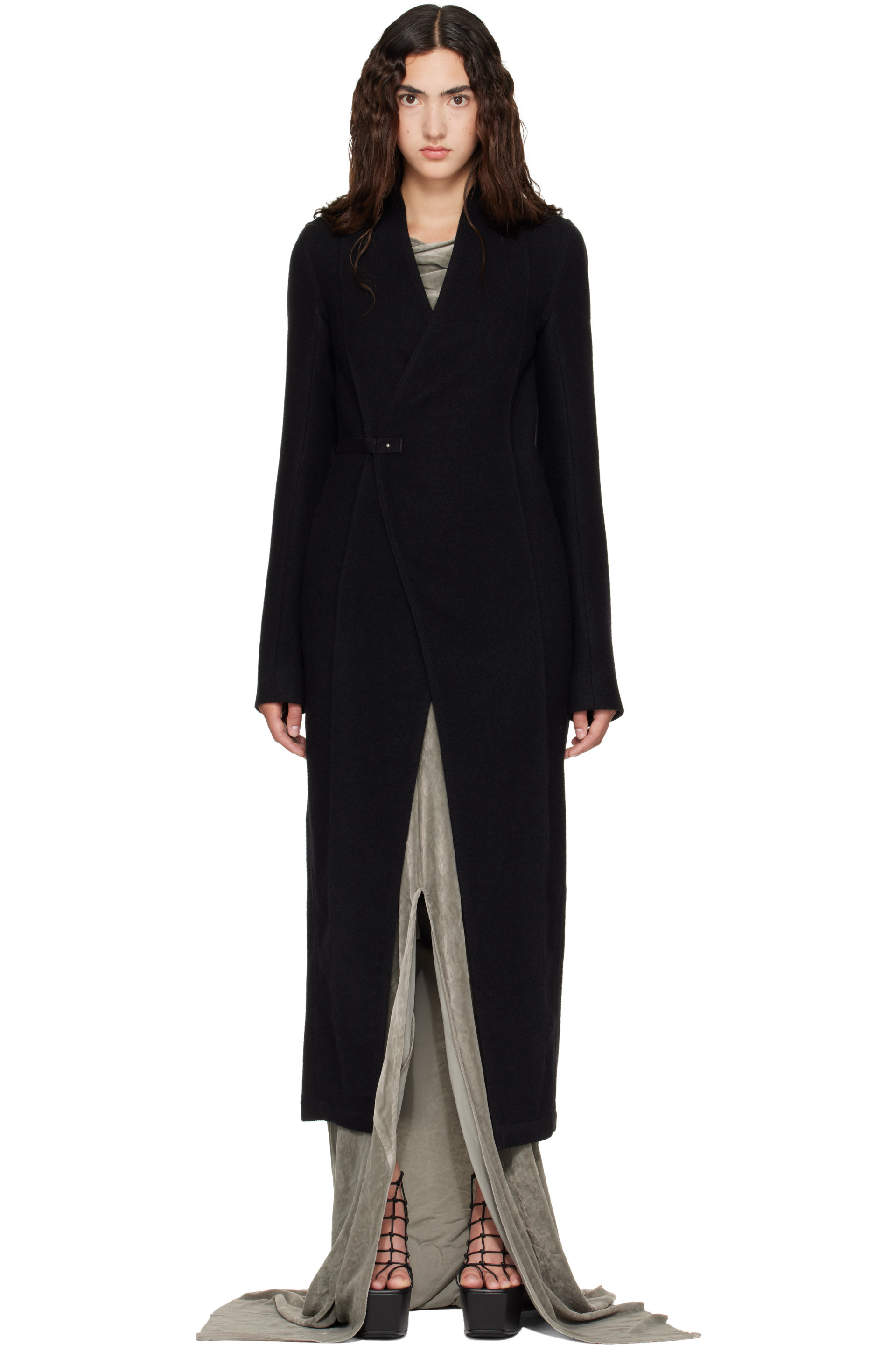 Rick Owens - Black Tower LS Lab Coat