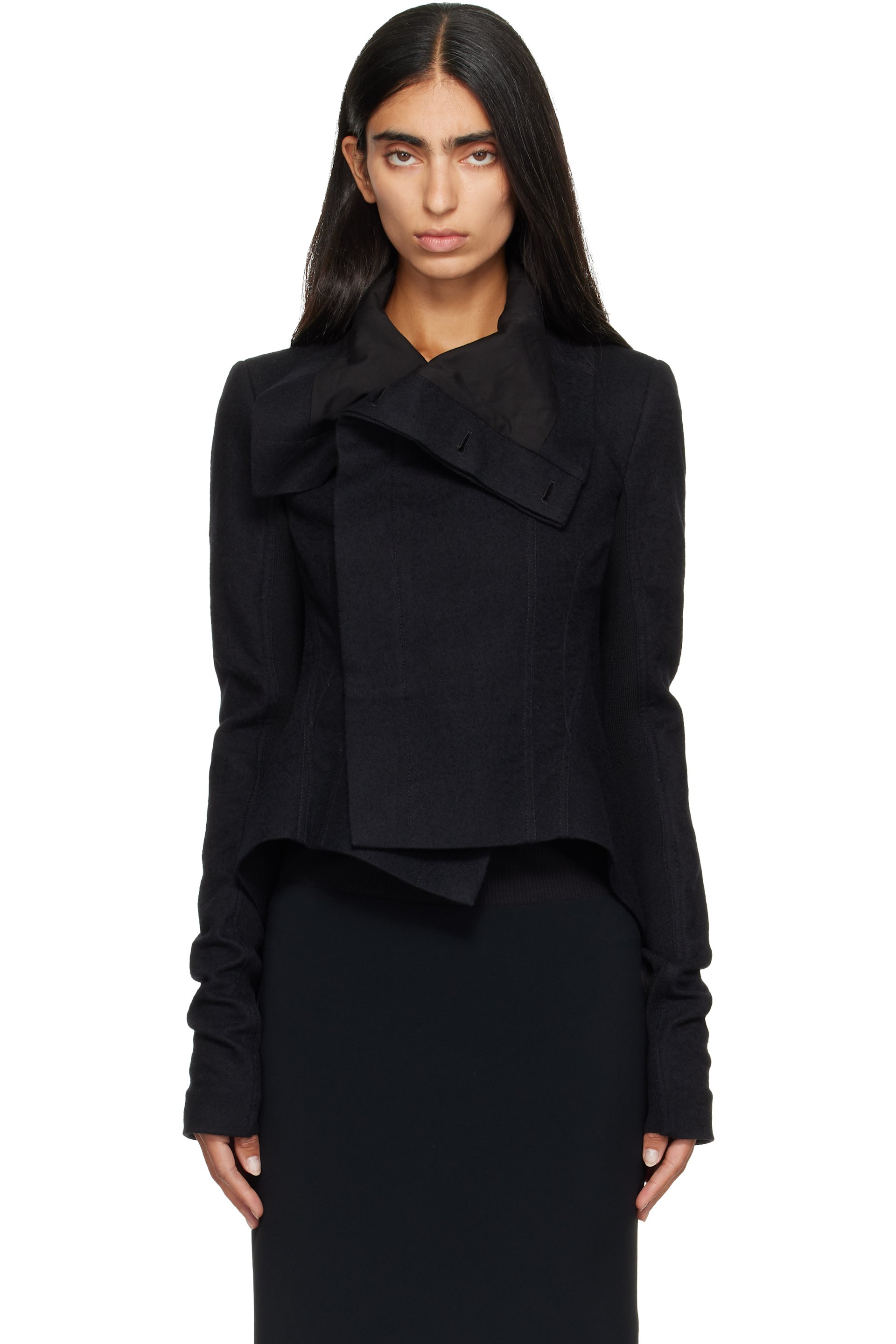 Rick Owens - Black Tower Buttoned Naska Jacket