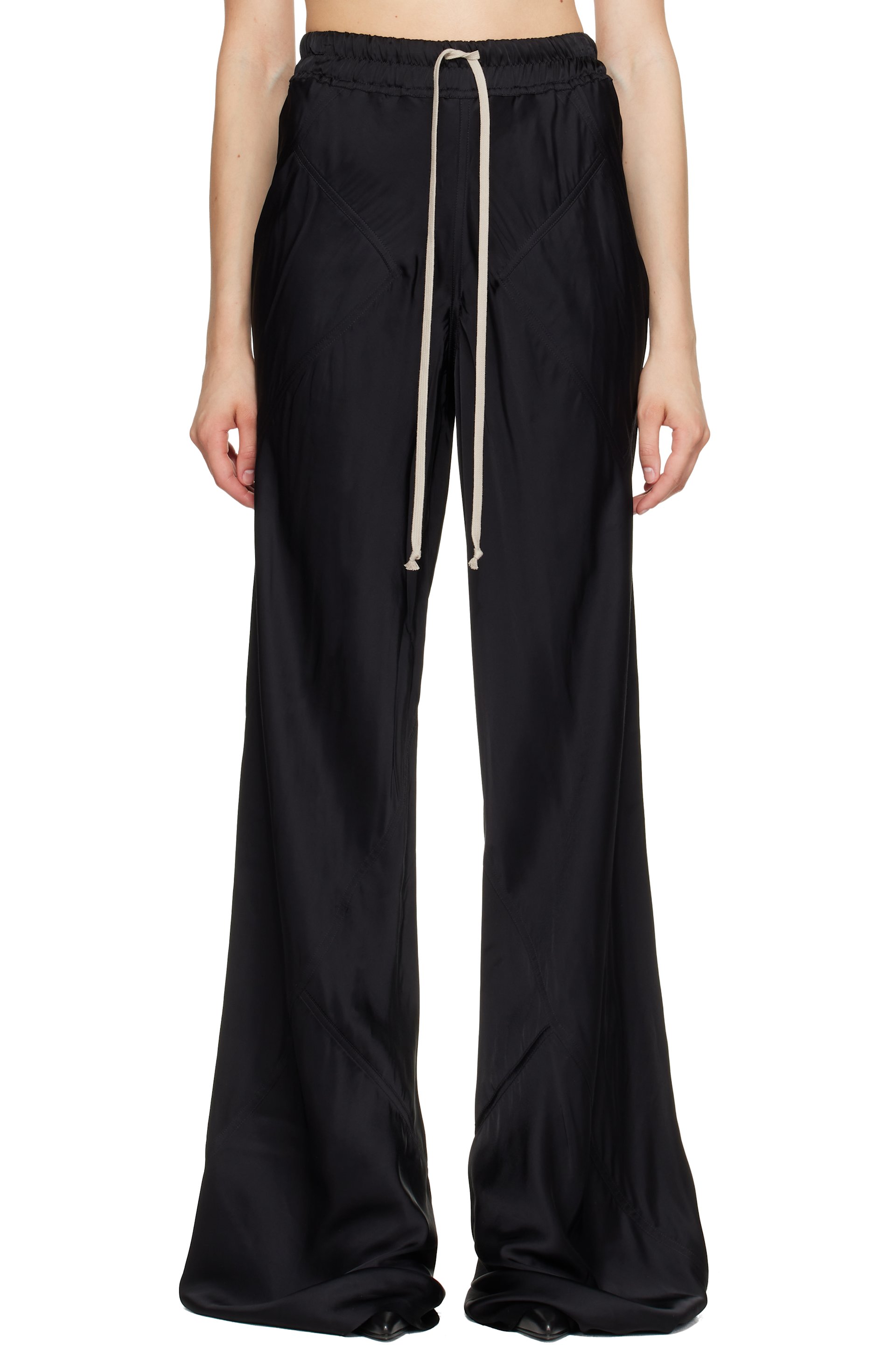 Rick Owens - Black Tower Drawstring Bias Trousers