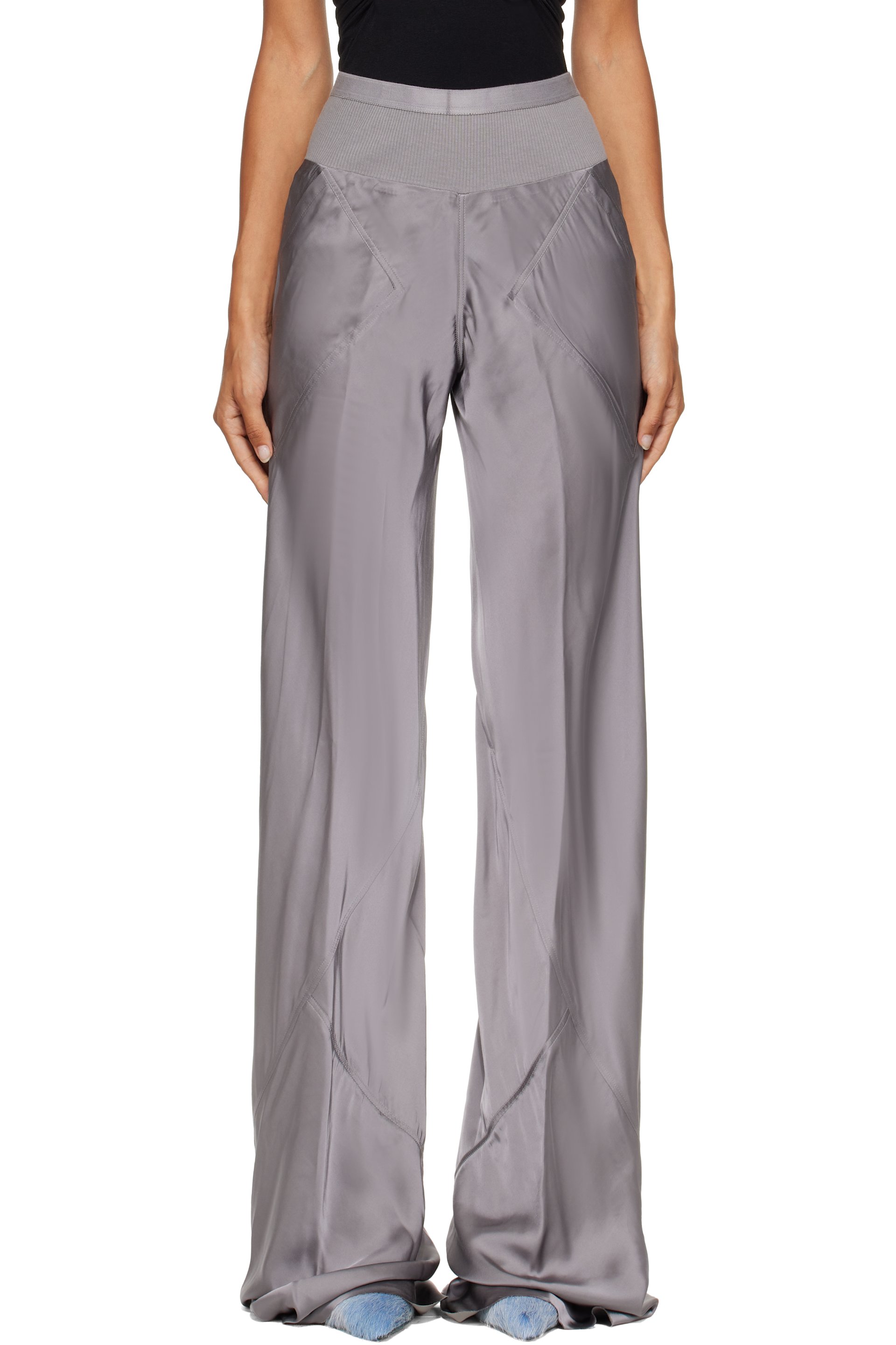 Rick Owens - Gray Tower Bias Trousers