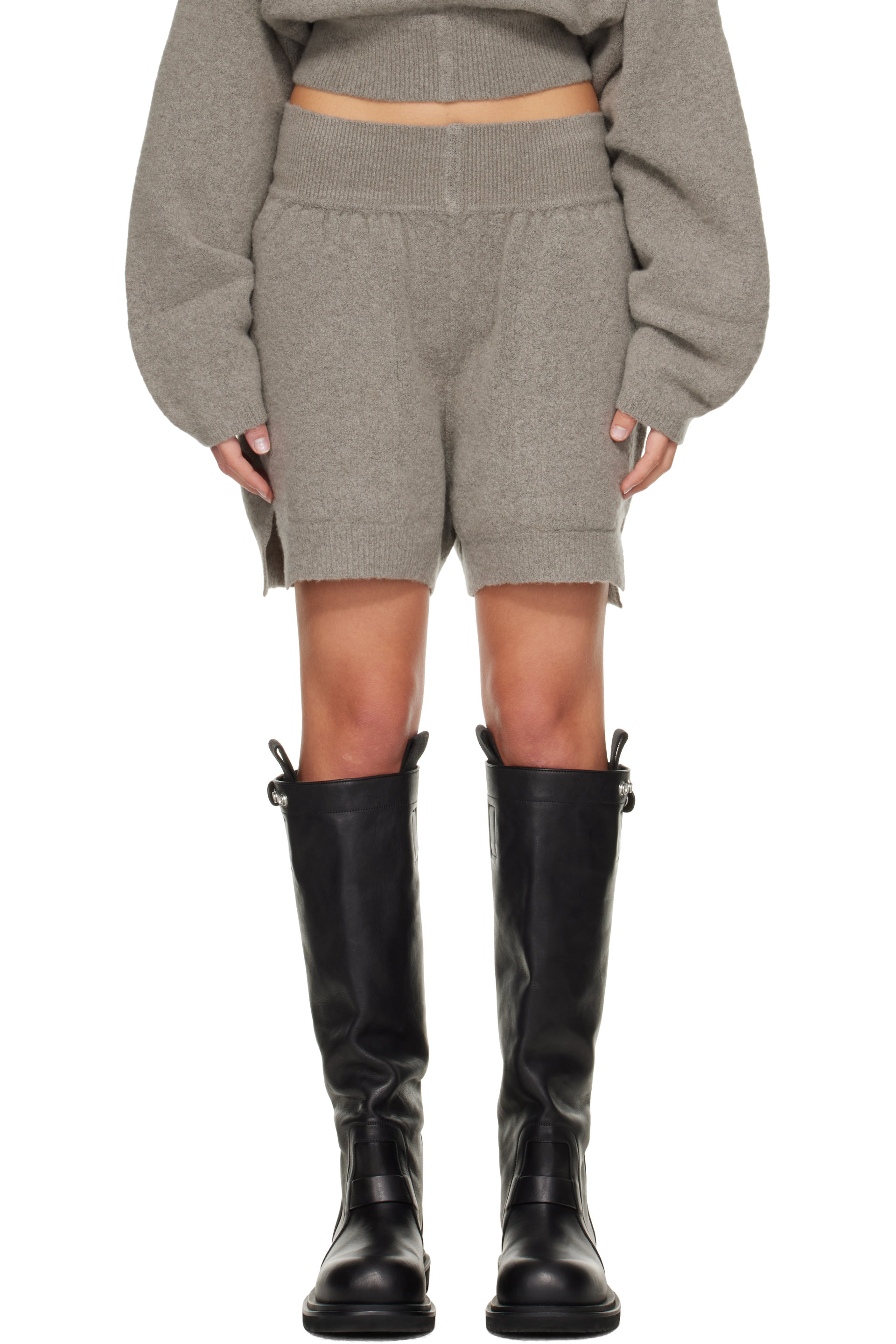Rick Owens - Gray Tower Cashmere Shorts