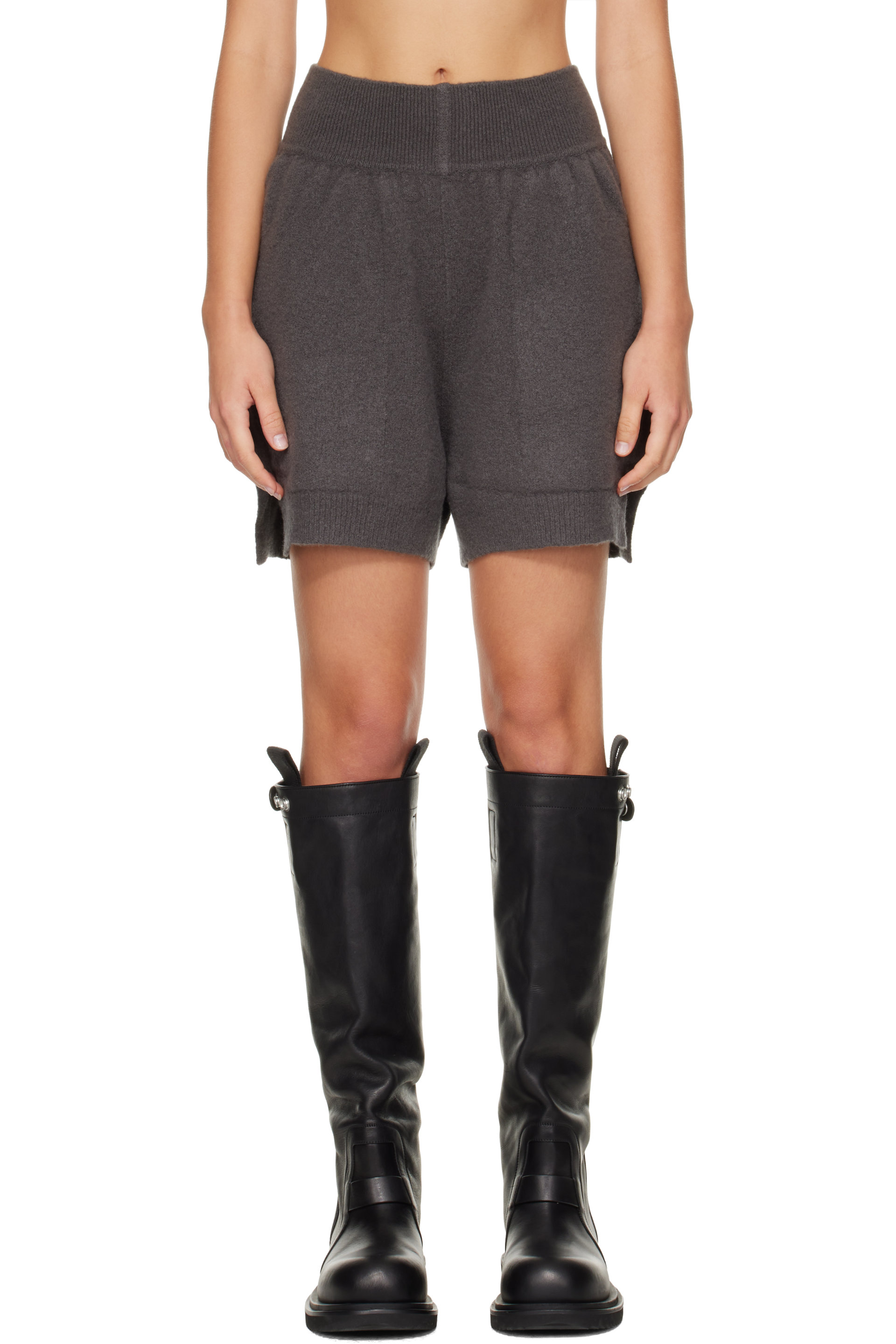 Rick Owens - Gray Tower Cashmere Shorts