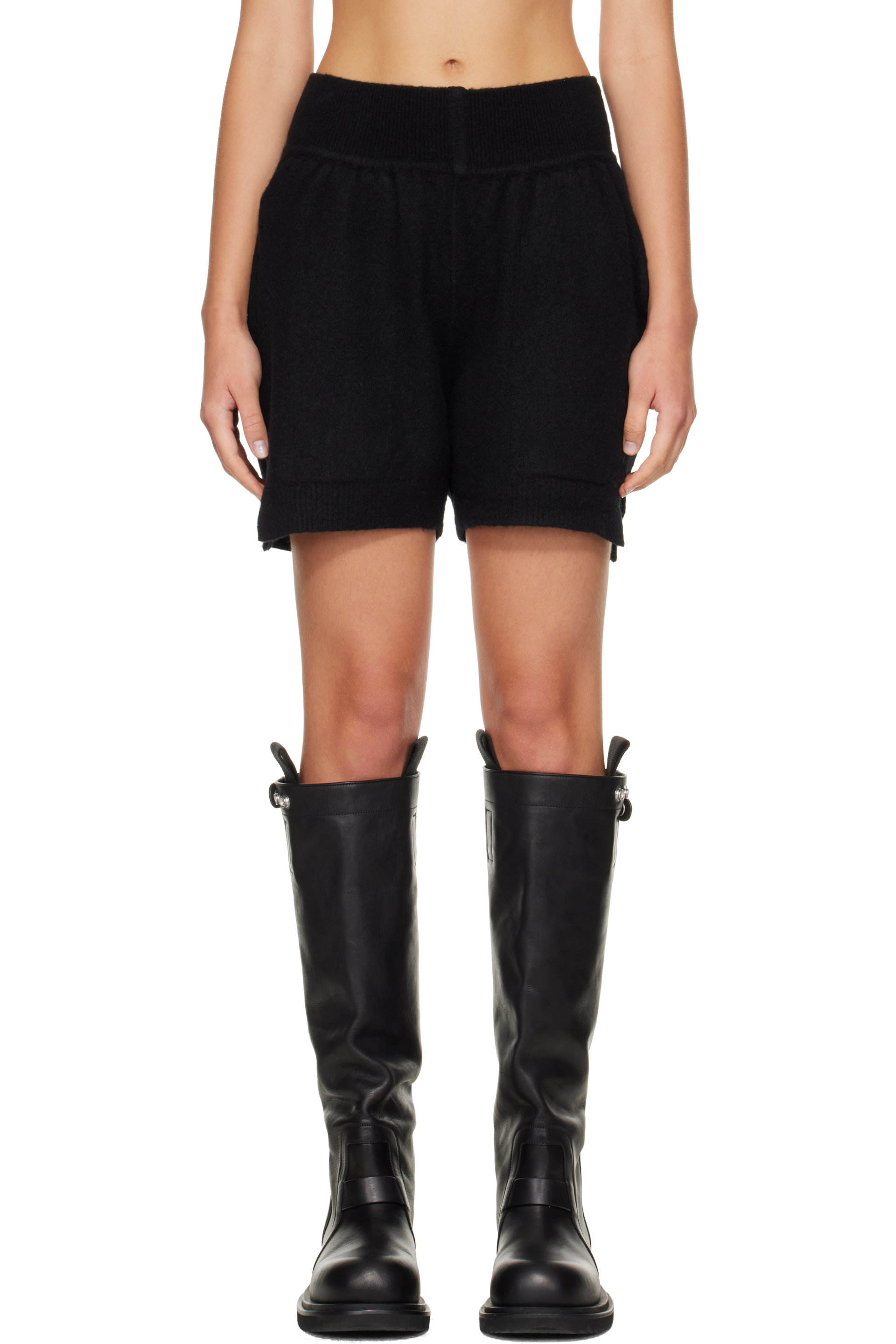 Rick Owens - Black Tower Cashmere Shorts