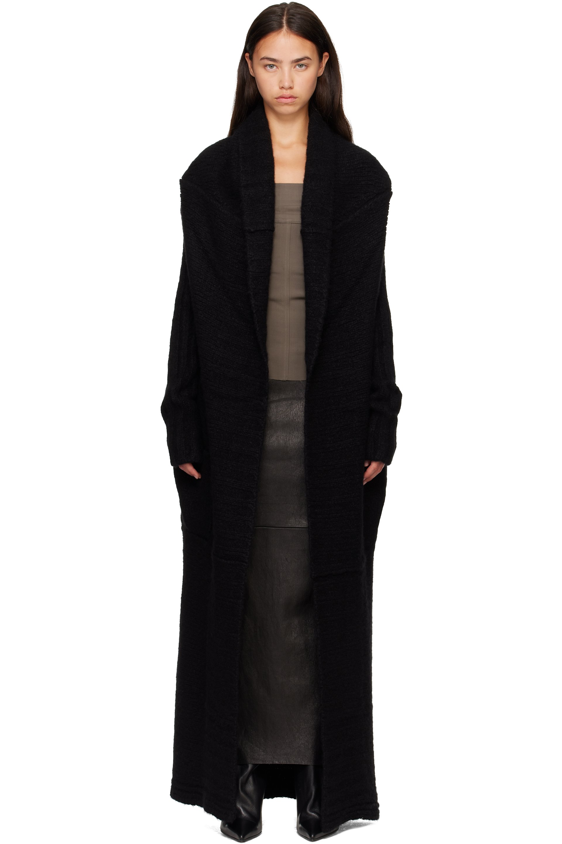 Rick Owens - Black Tower Dafne Robe Cardigan