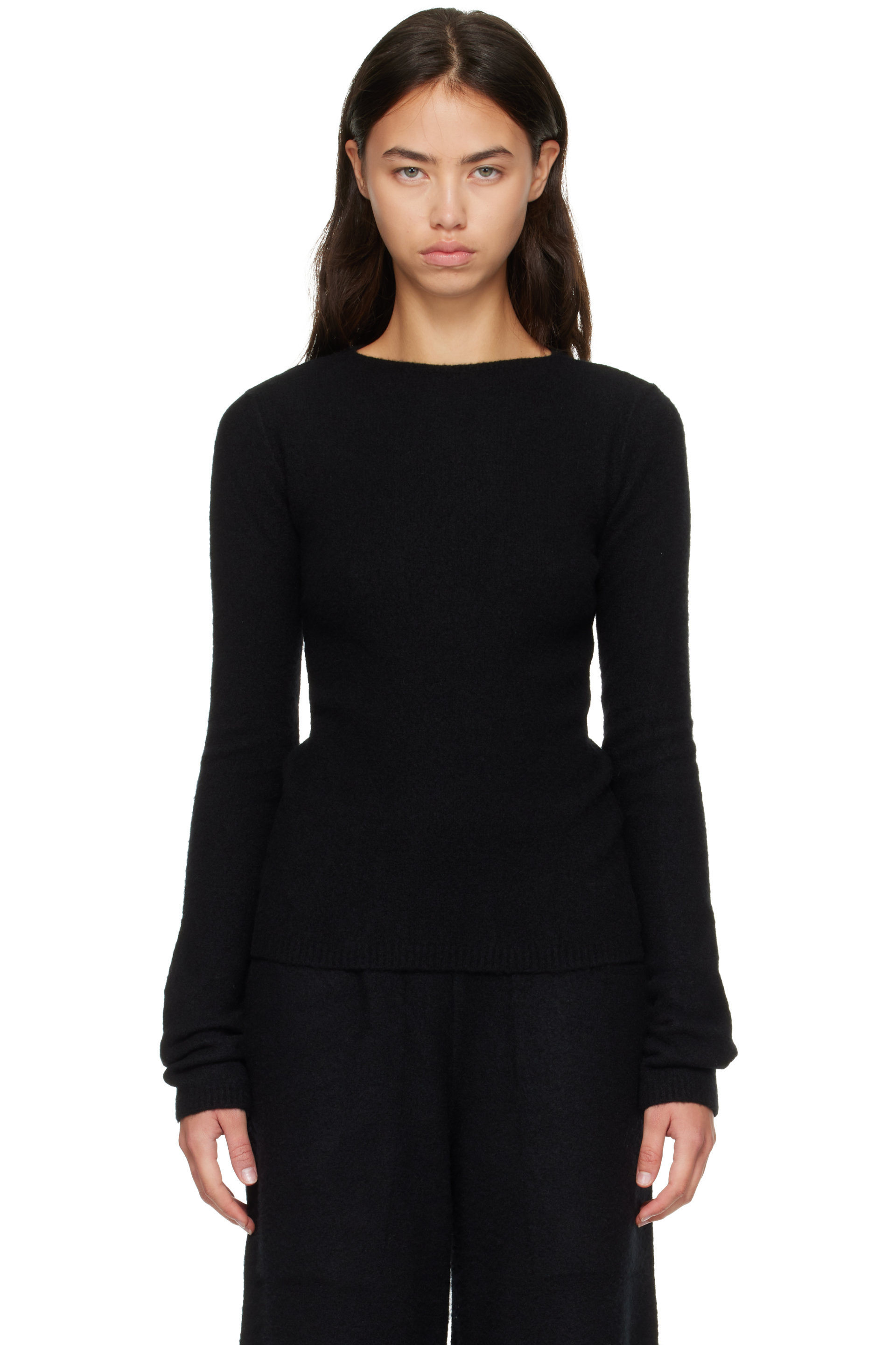 Rick Owens - Black Tower Tight LS Sweater