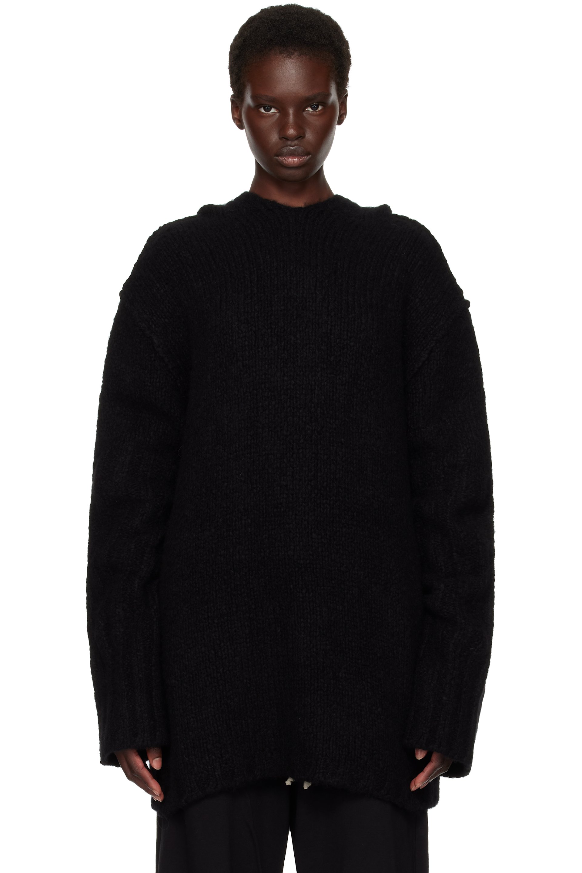 Rick Owens - Pull à capuche surdimensionné noir - Tower