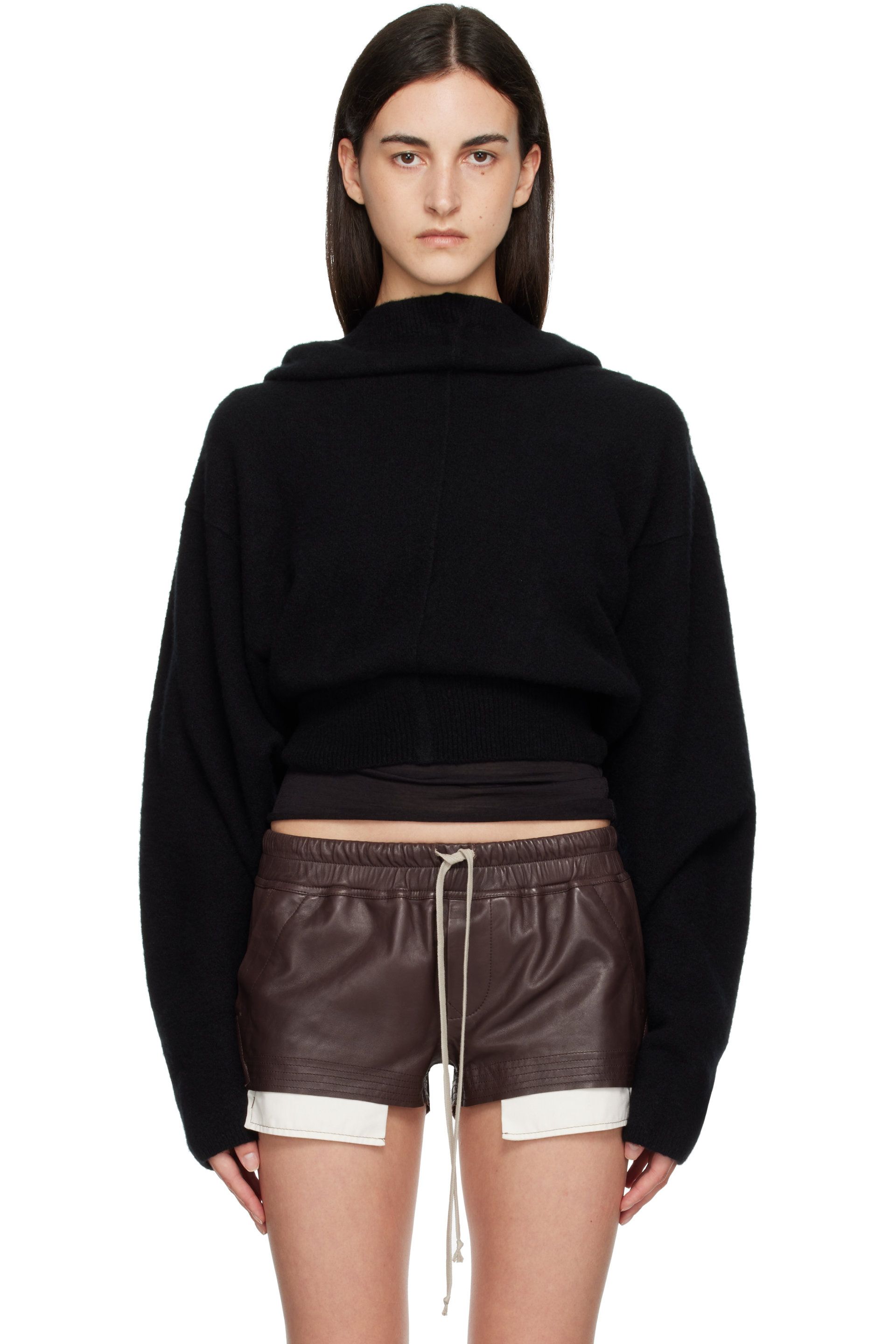Rick Owens - Black Tower Pull Hoodie