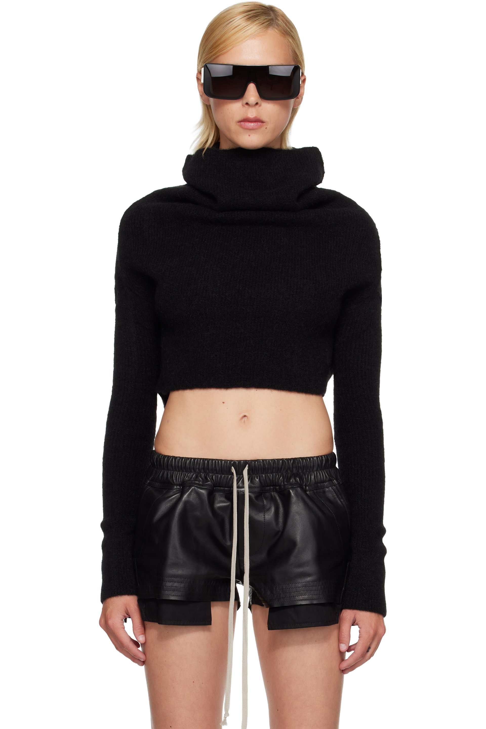 Rick Owens - 블랙 타워 LS 카울 스웨터