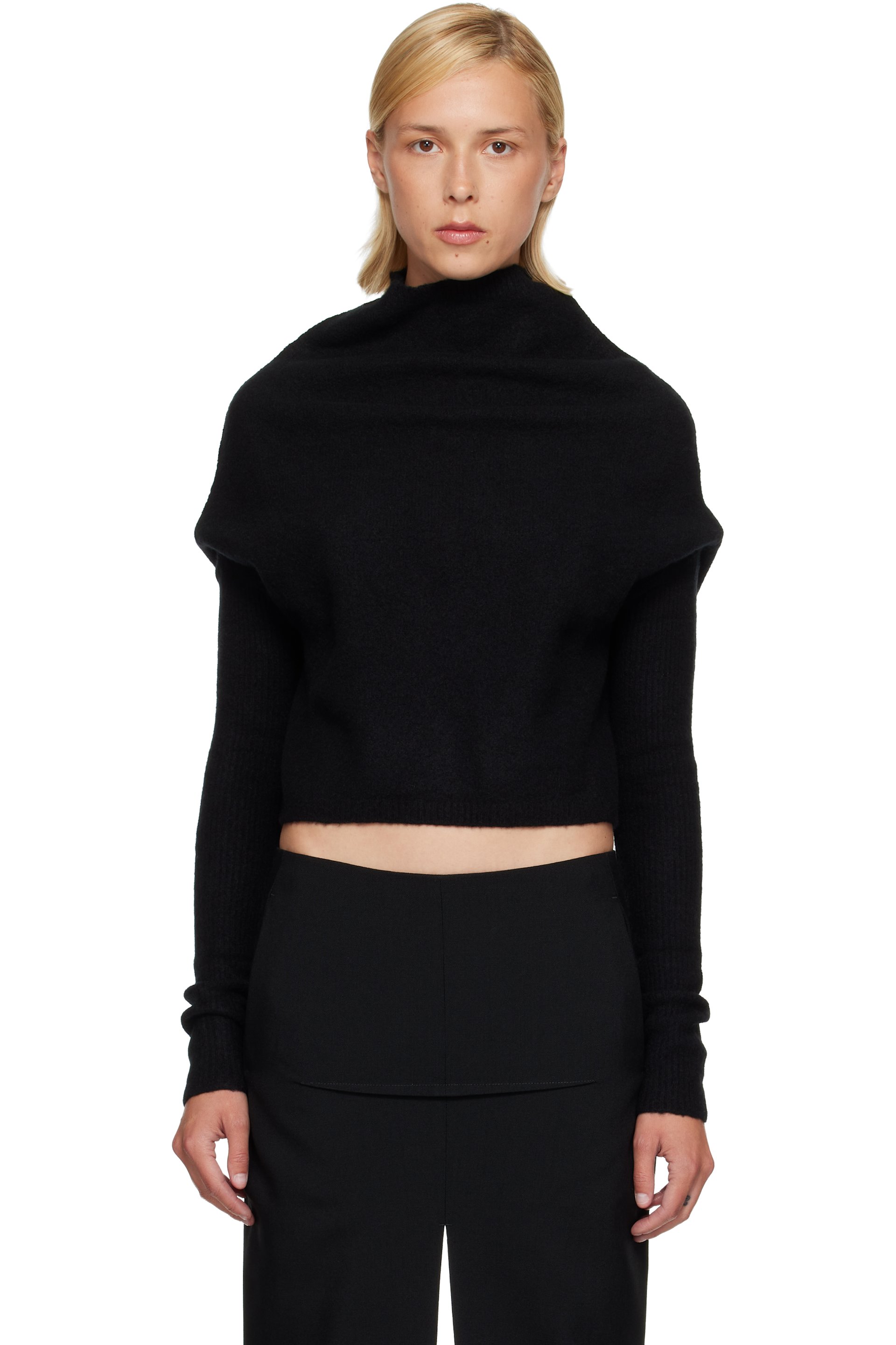 Rick Owens - 블랙 타워 LS 크레이터 스웨터
