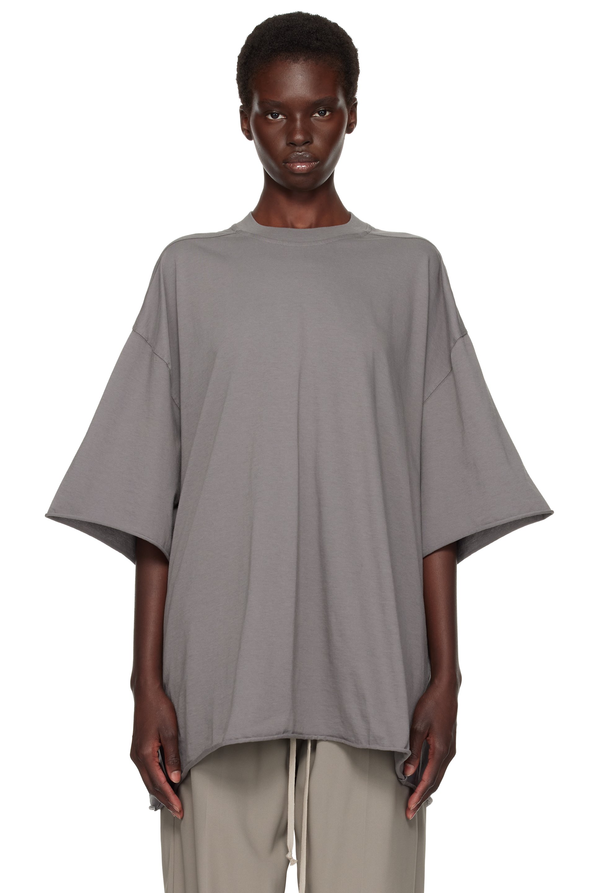 Rick Owens - T-shirt Tommy gris - Tower