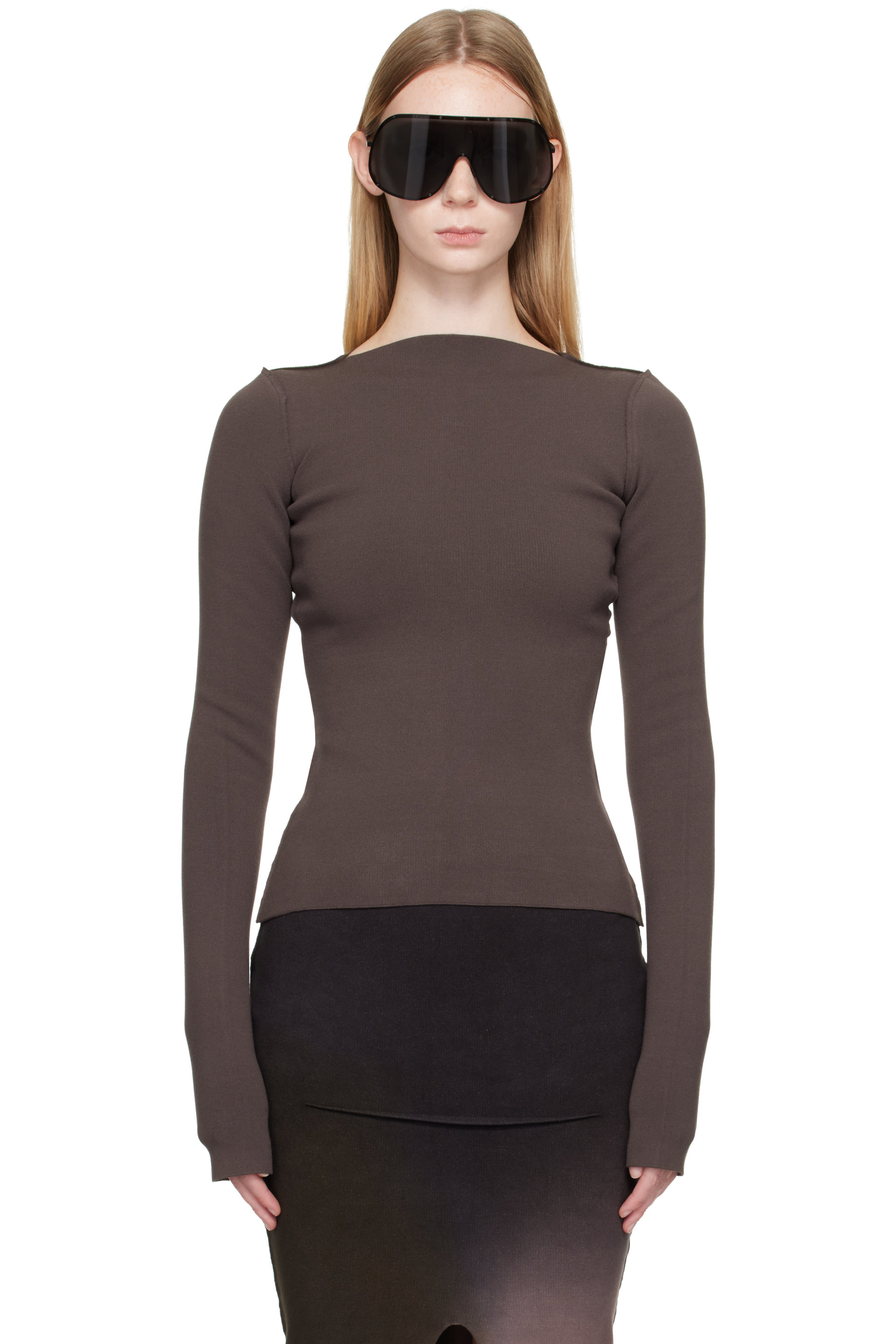 Rick Owens - Gray Tower Tight LS T-shirt
