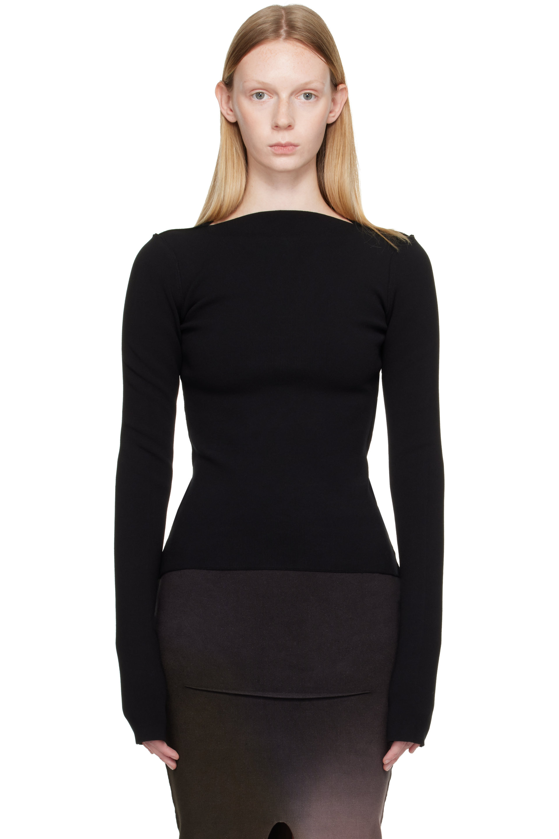 Rick Owens - Black Tower Tight LS T-shirt