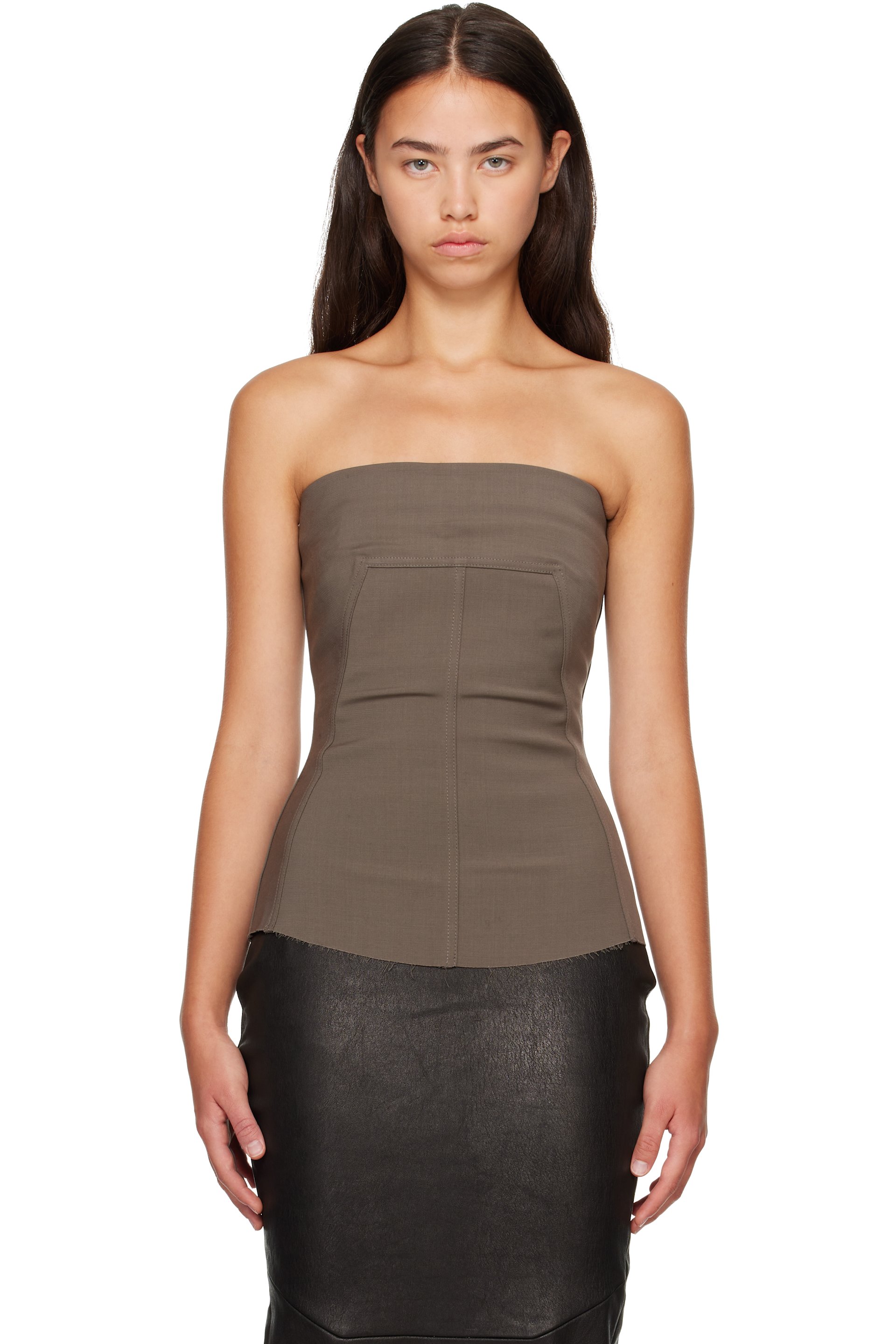 Rick Owens - Gray Tower Bustier Top