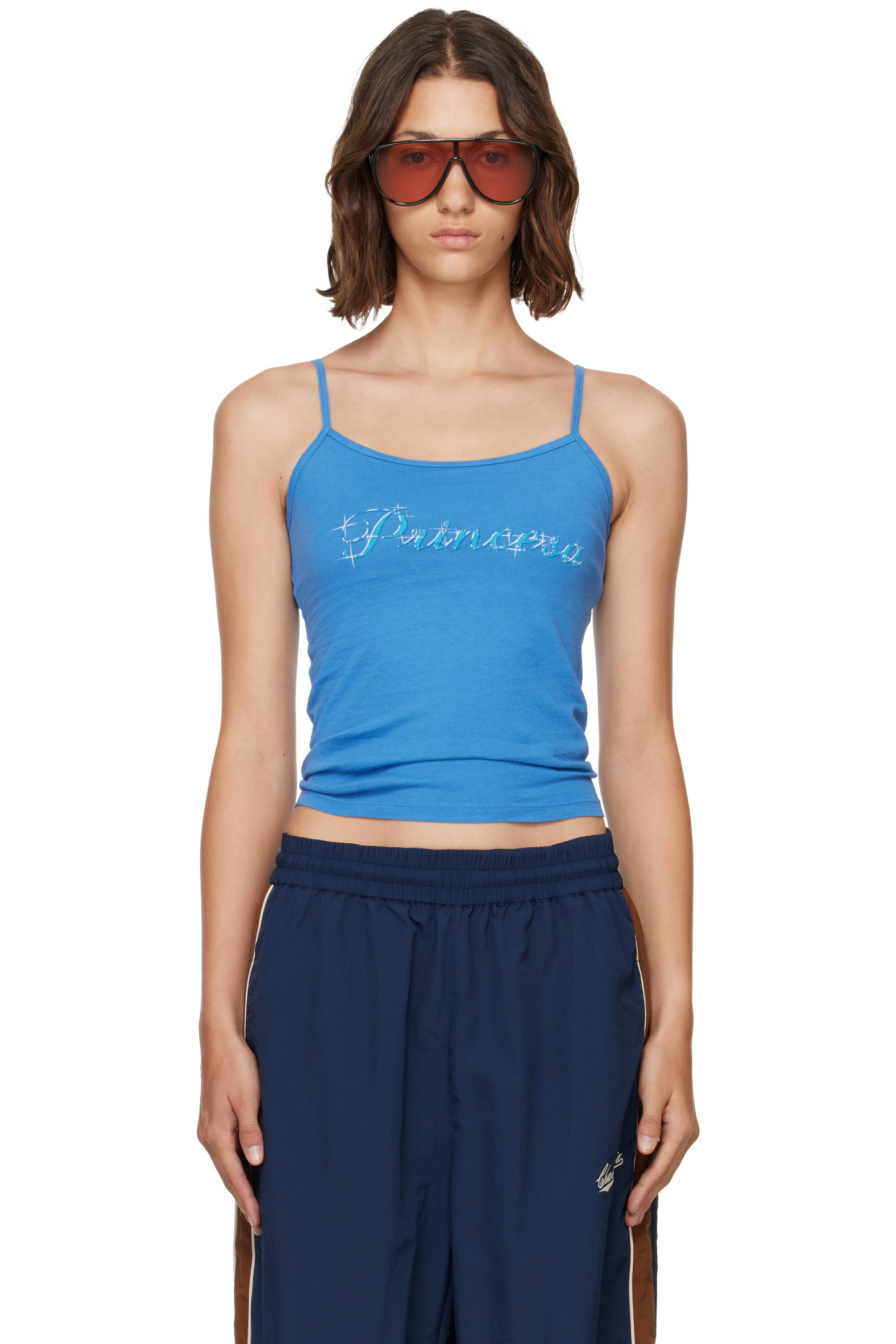 WILLY CHAVARRIA - Blue 'Princesa' Cholita Camisole