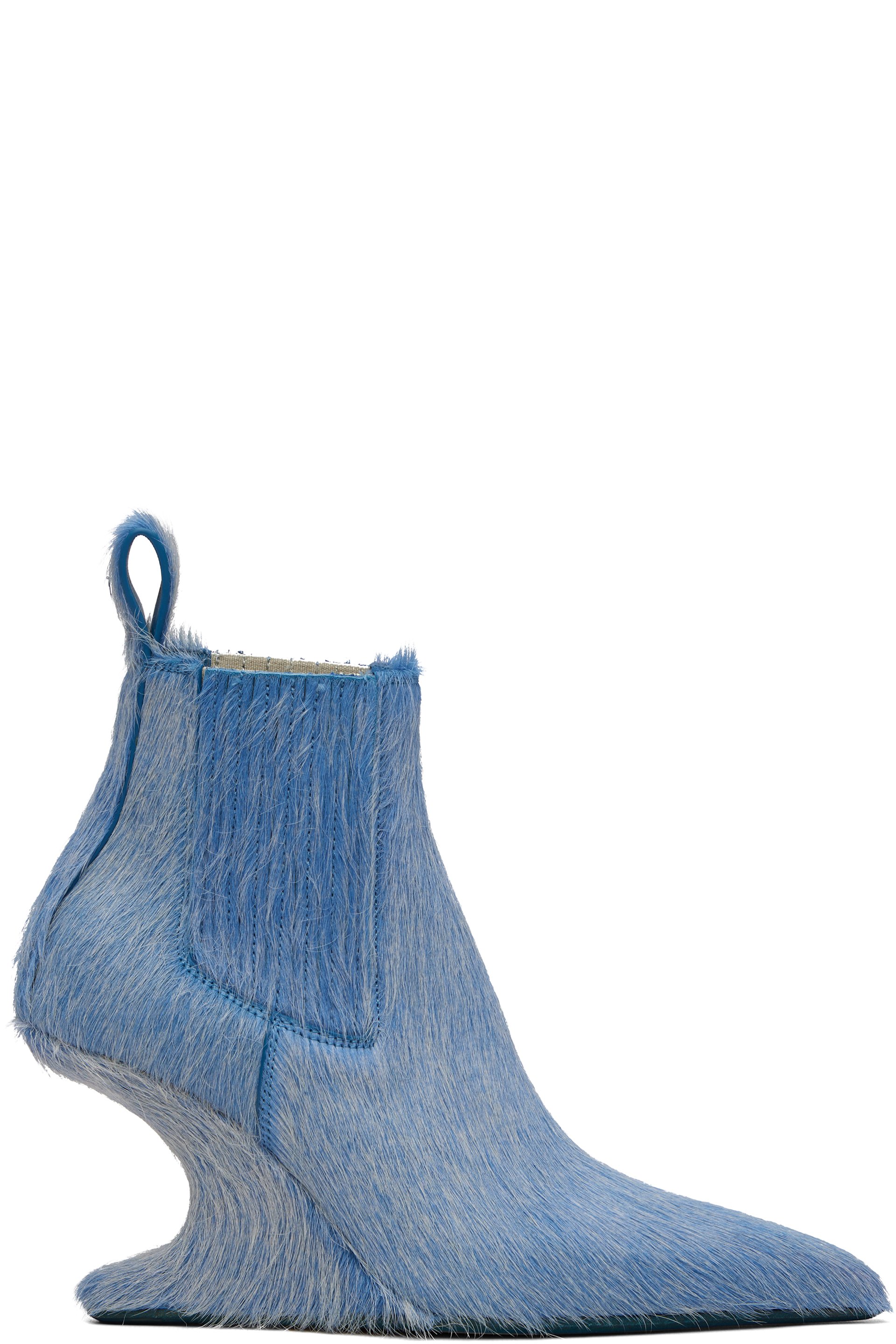 Rick Owens - Blue Cantilever 8 Sharp Ankle Boots