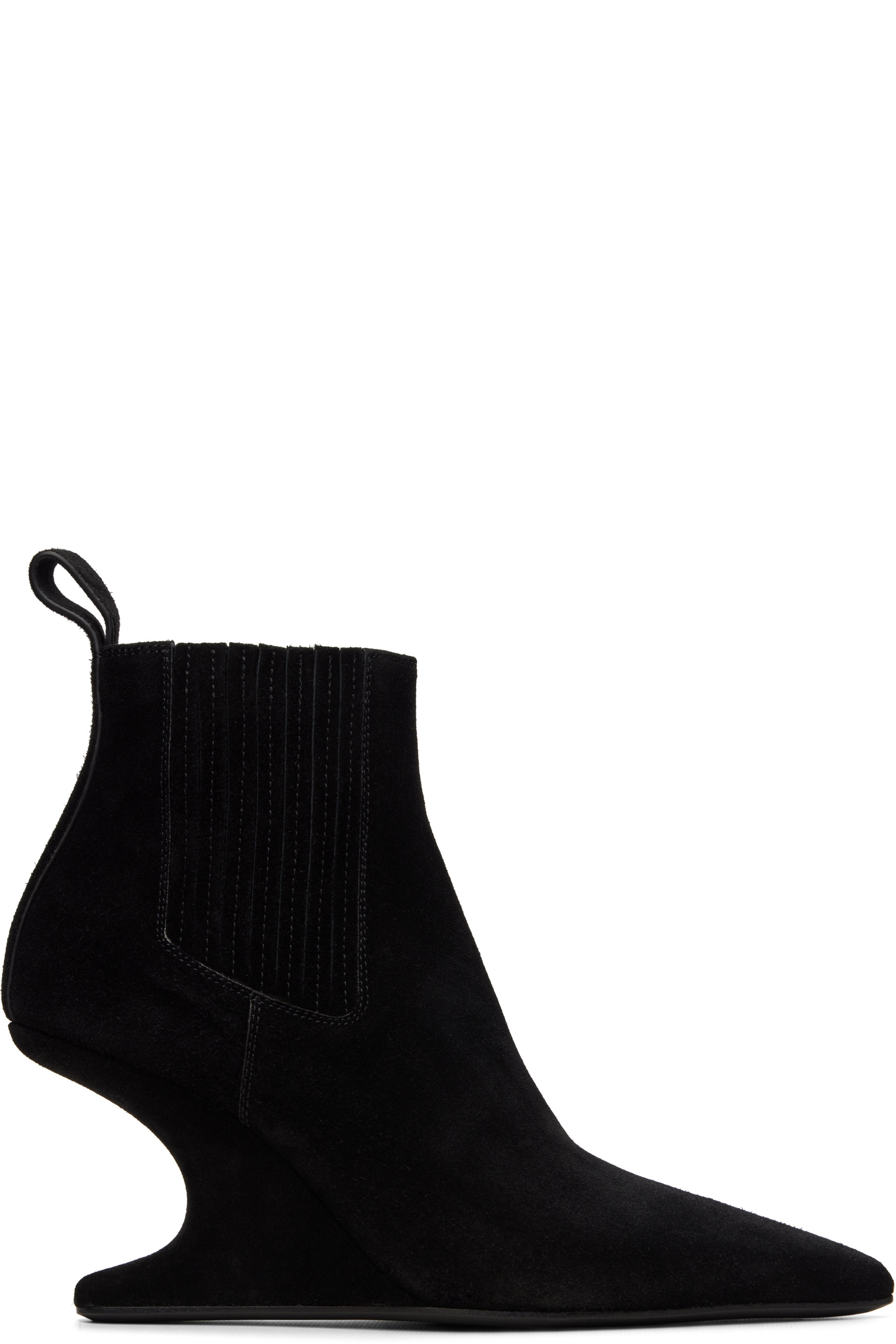 Rick Owens - Black Tower Cantilever 8 Sharp Ankle Boots