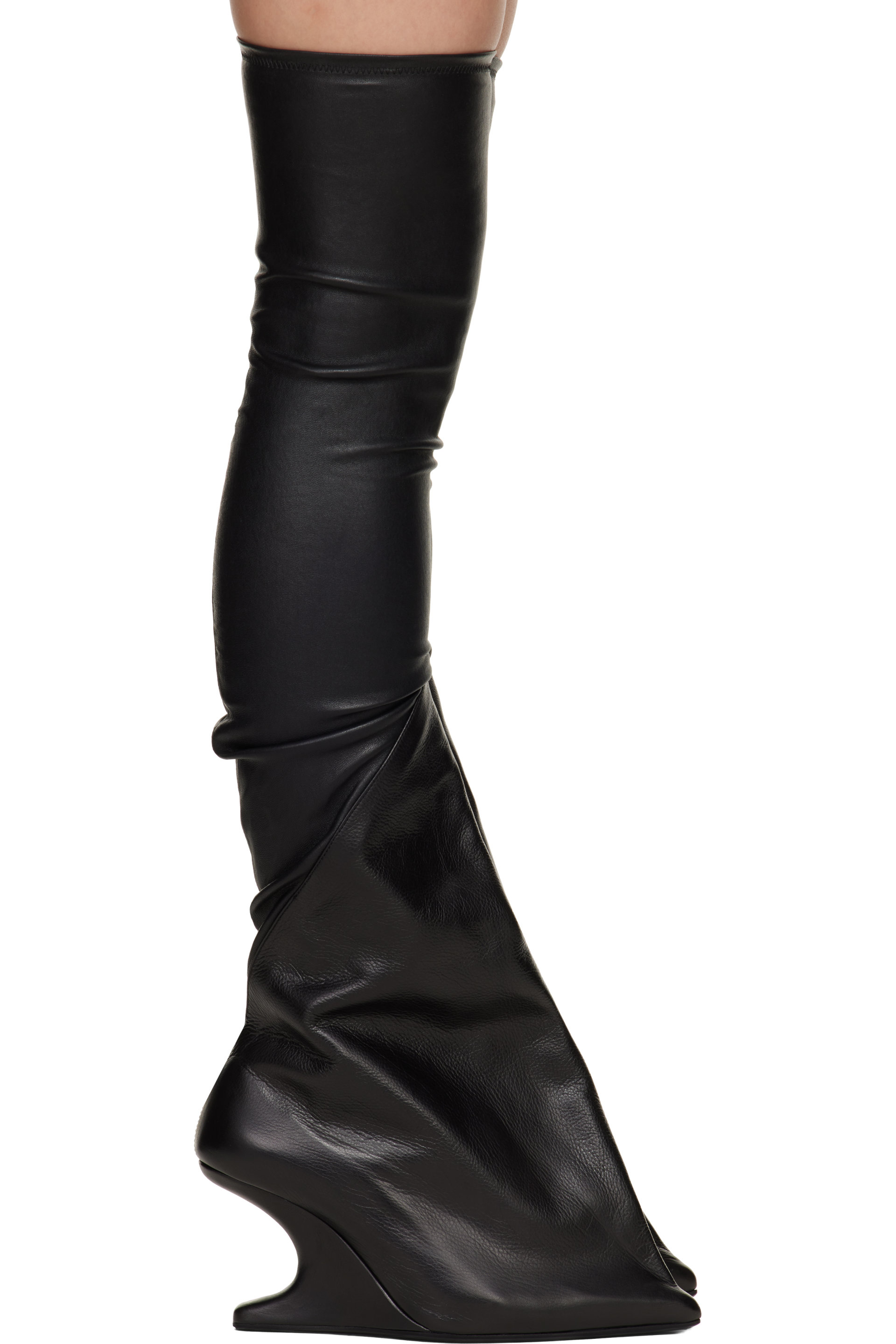 Rick Owens - Black Tower Taco Canti 8 Tall Boots
