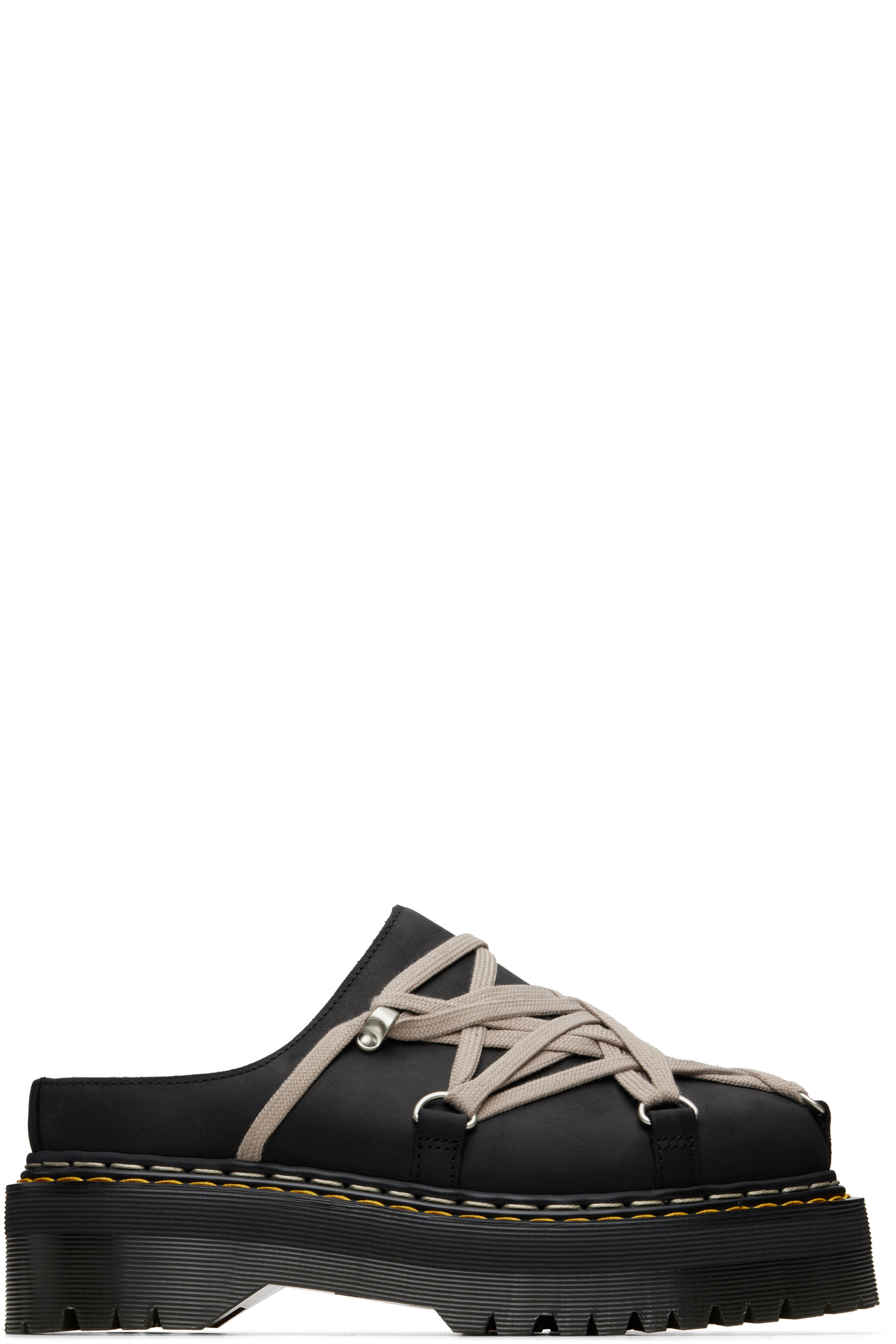 Rick Owens - Black Dr. Martens Edition Quad Sole Megalace Loafers