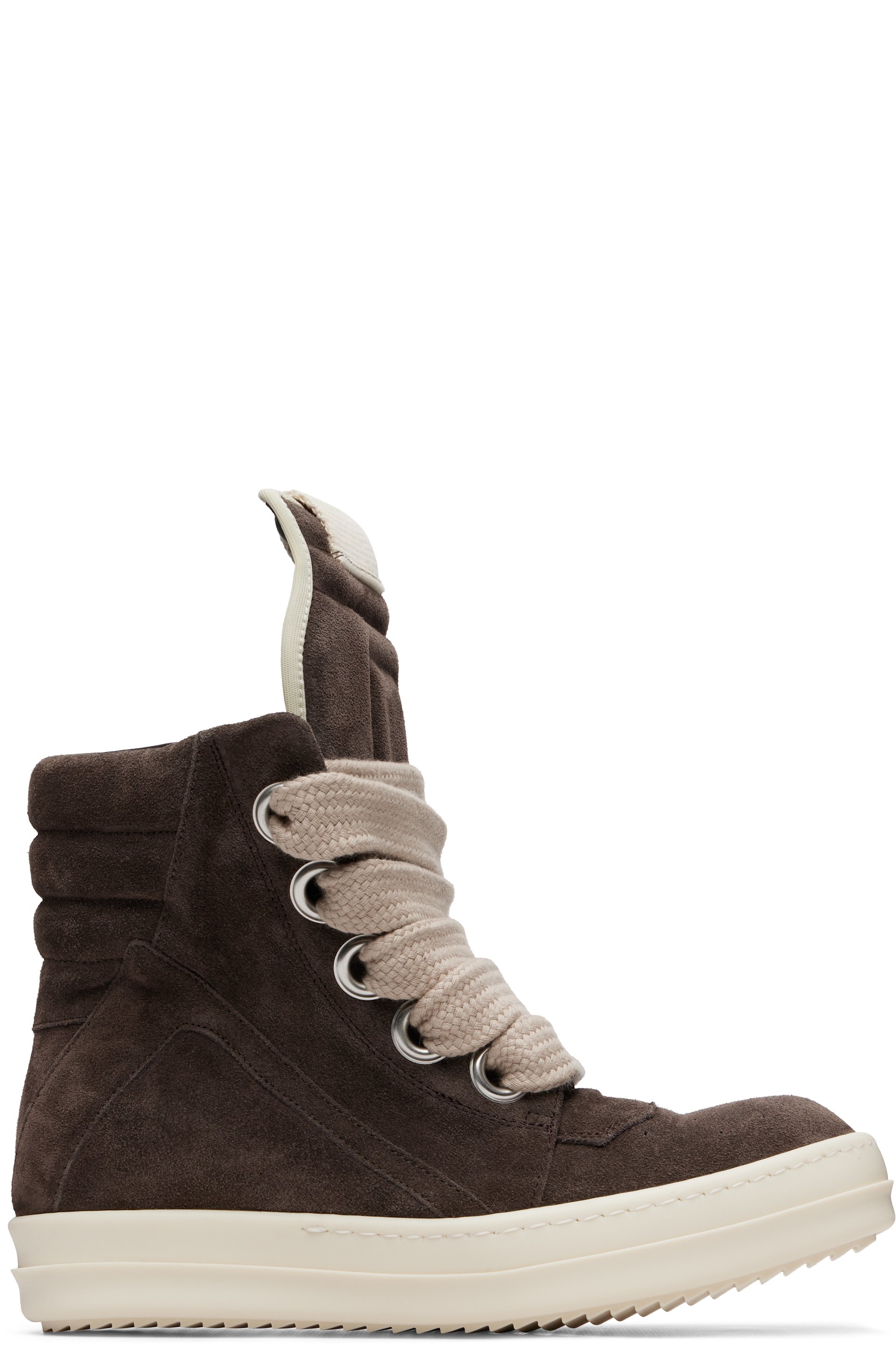 Rick Owens - Brown Tower Jumbolace Geobasket Sneakers