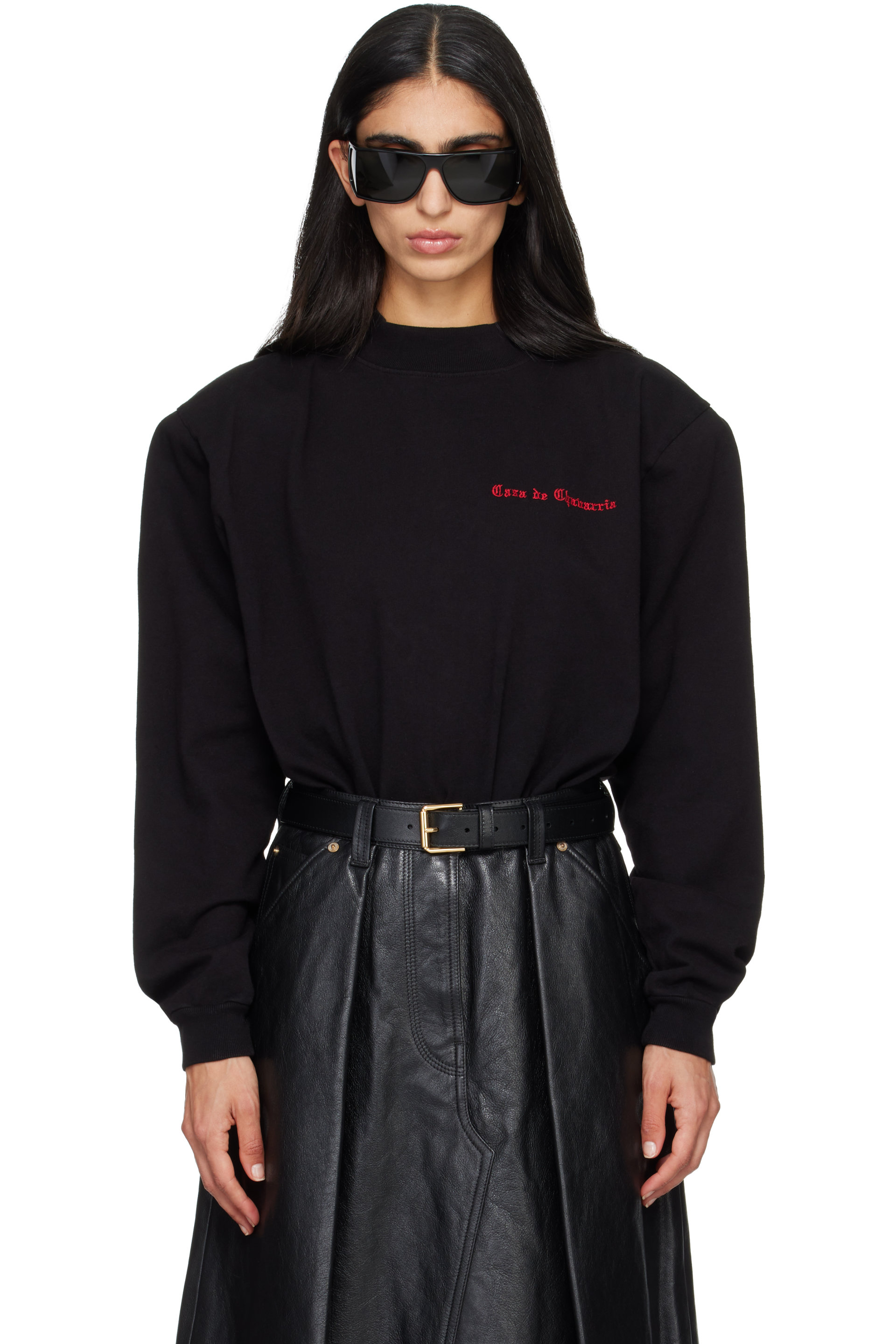 WILLY CHAVARRIA - Black 'Casa De Chavarria' LS Bodysuit