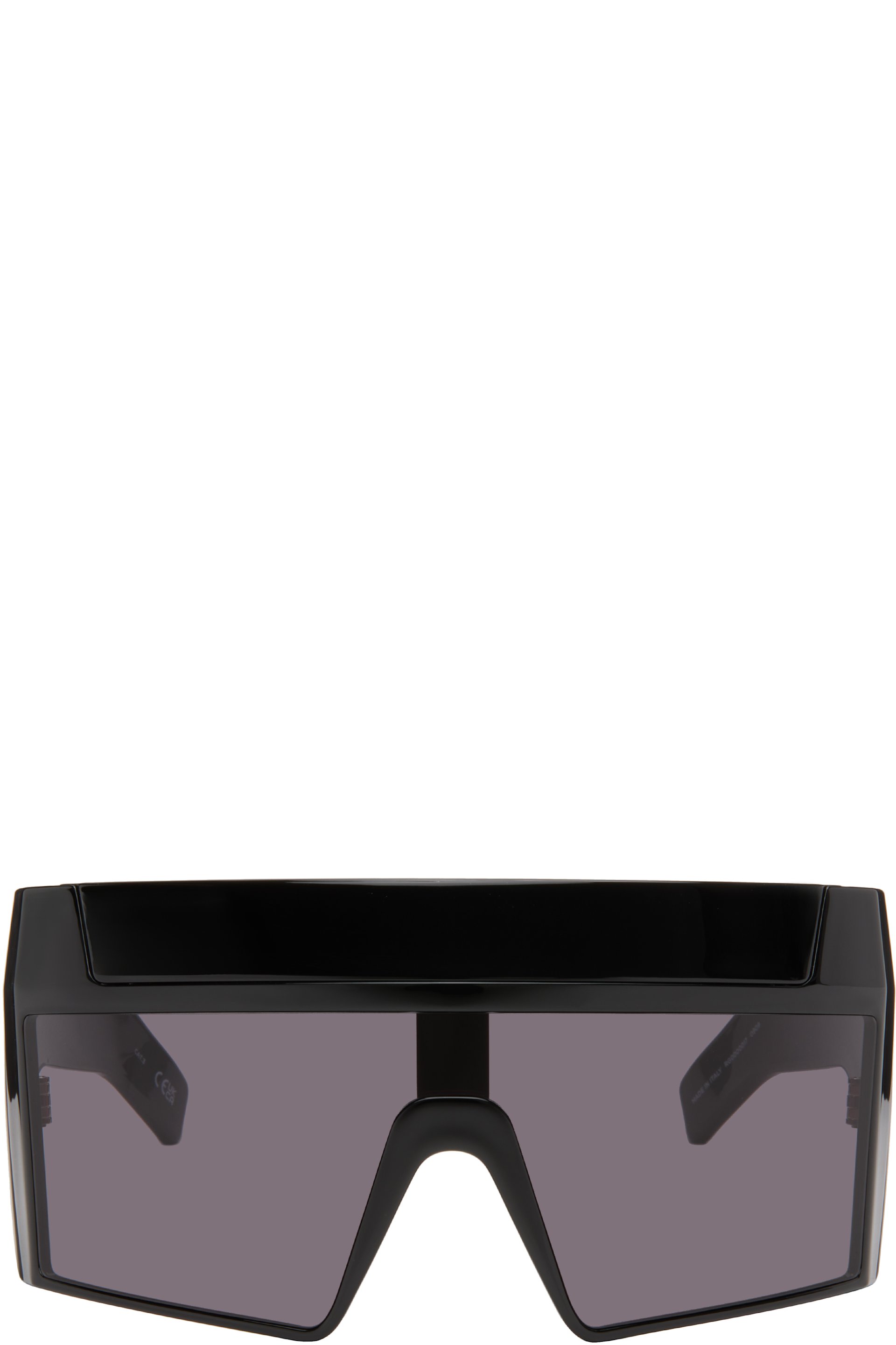 Rick Owens - Black SUICIDE Edition Rev Shiny Sunglasses