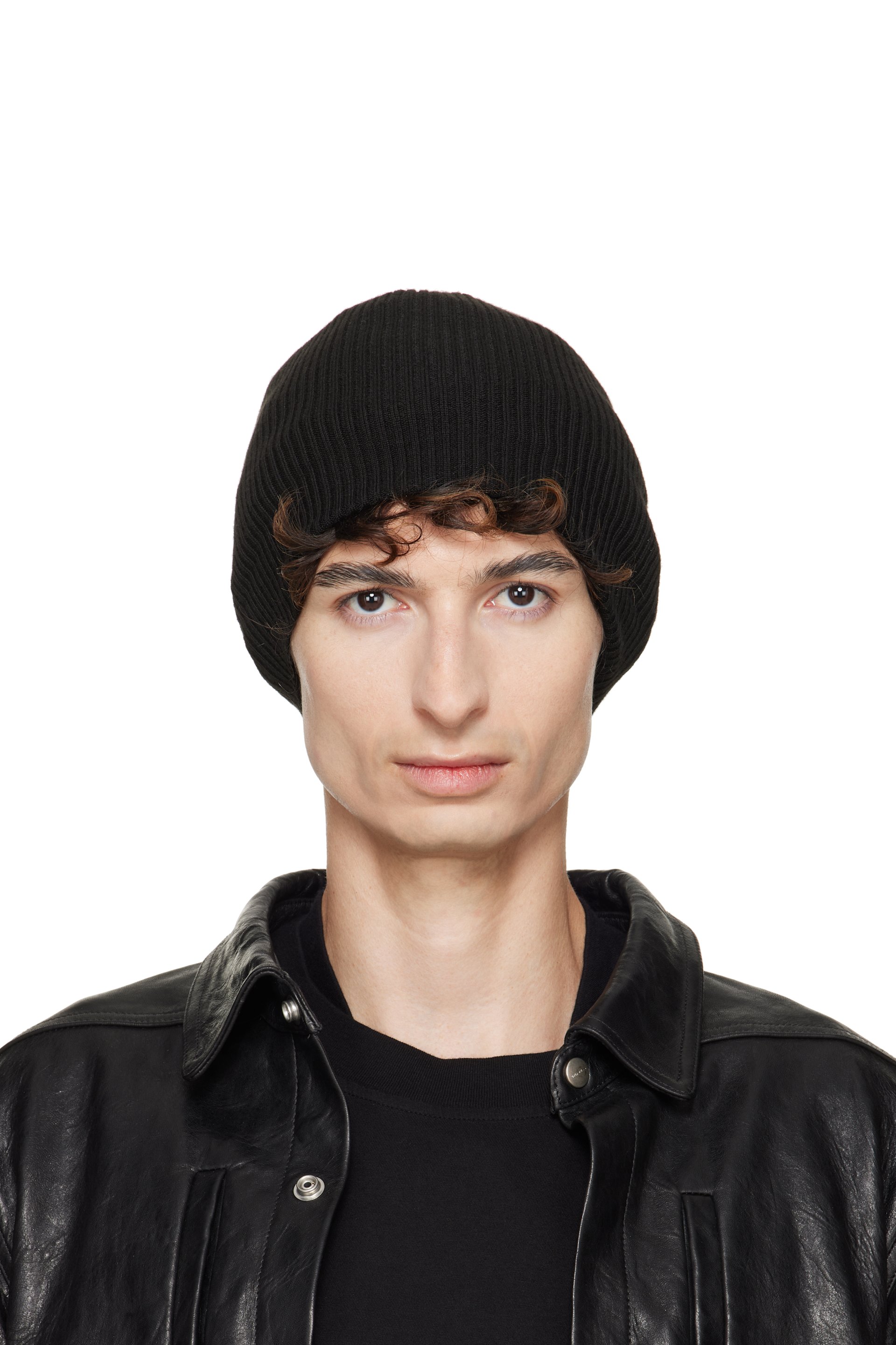 Rick Owens - Black Tower Ribbed Beanie