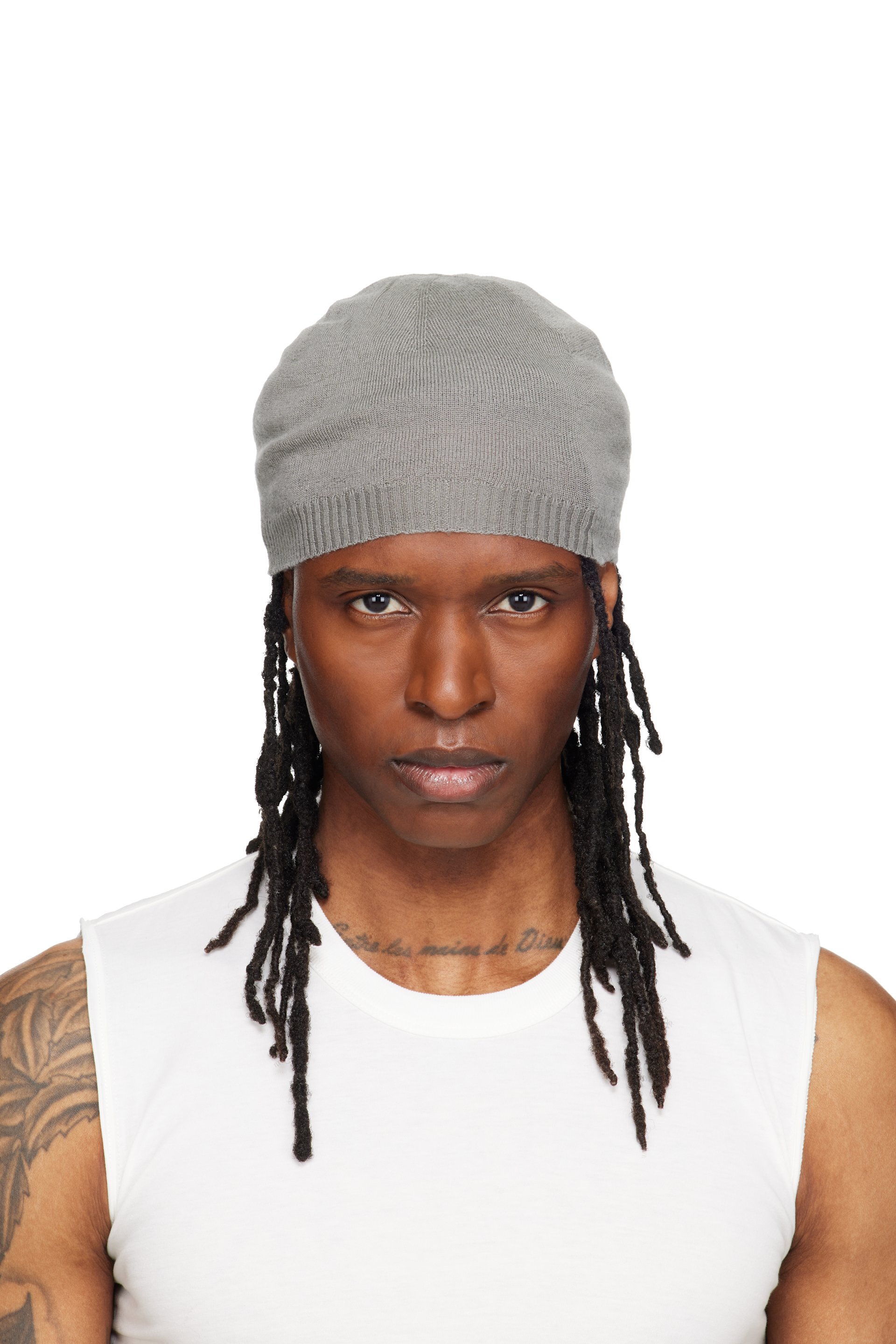 Rick Owens - Taupe Tower Medium Beanie