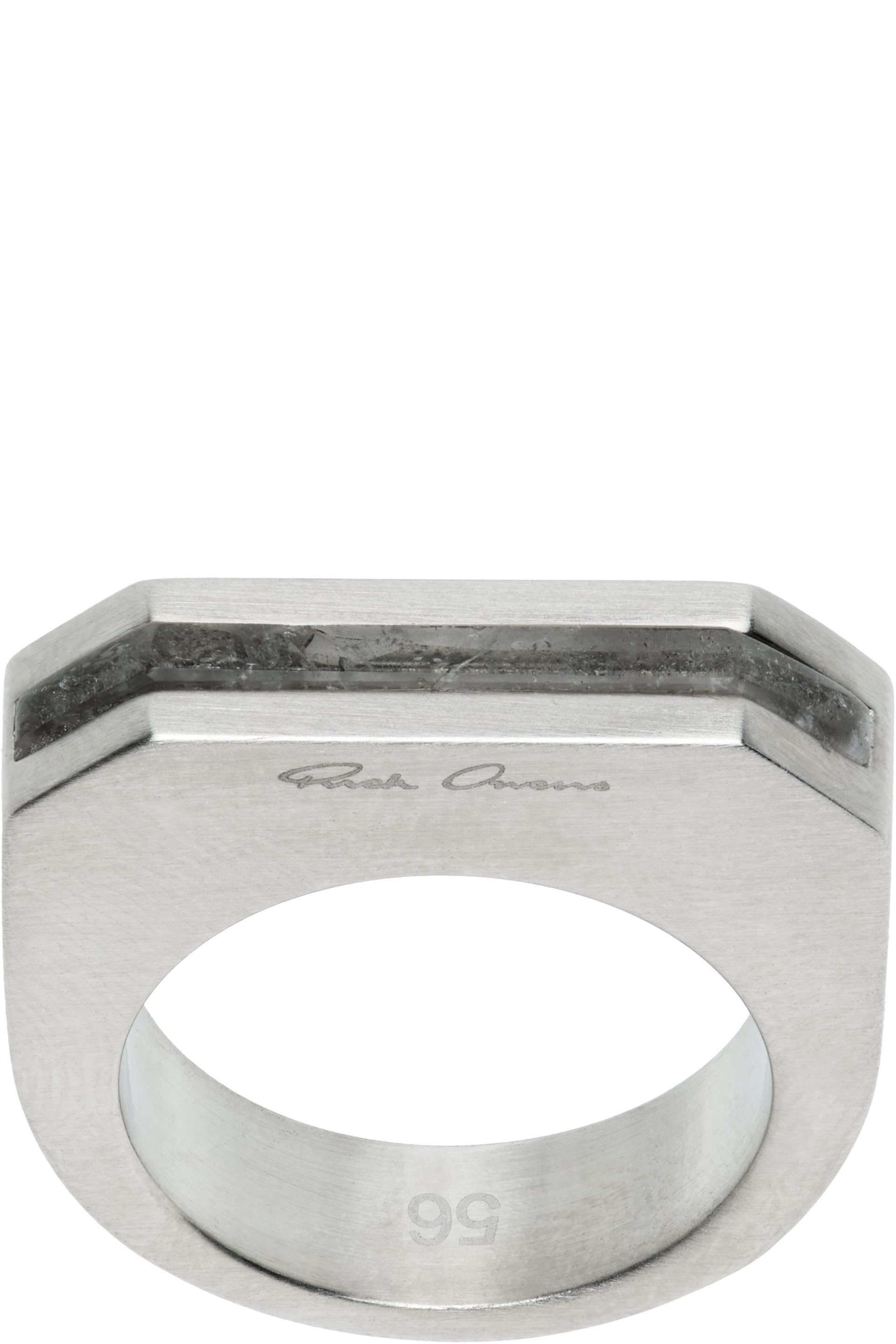 Rick Owens - Bague biseautée à cristal - Hollywood